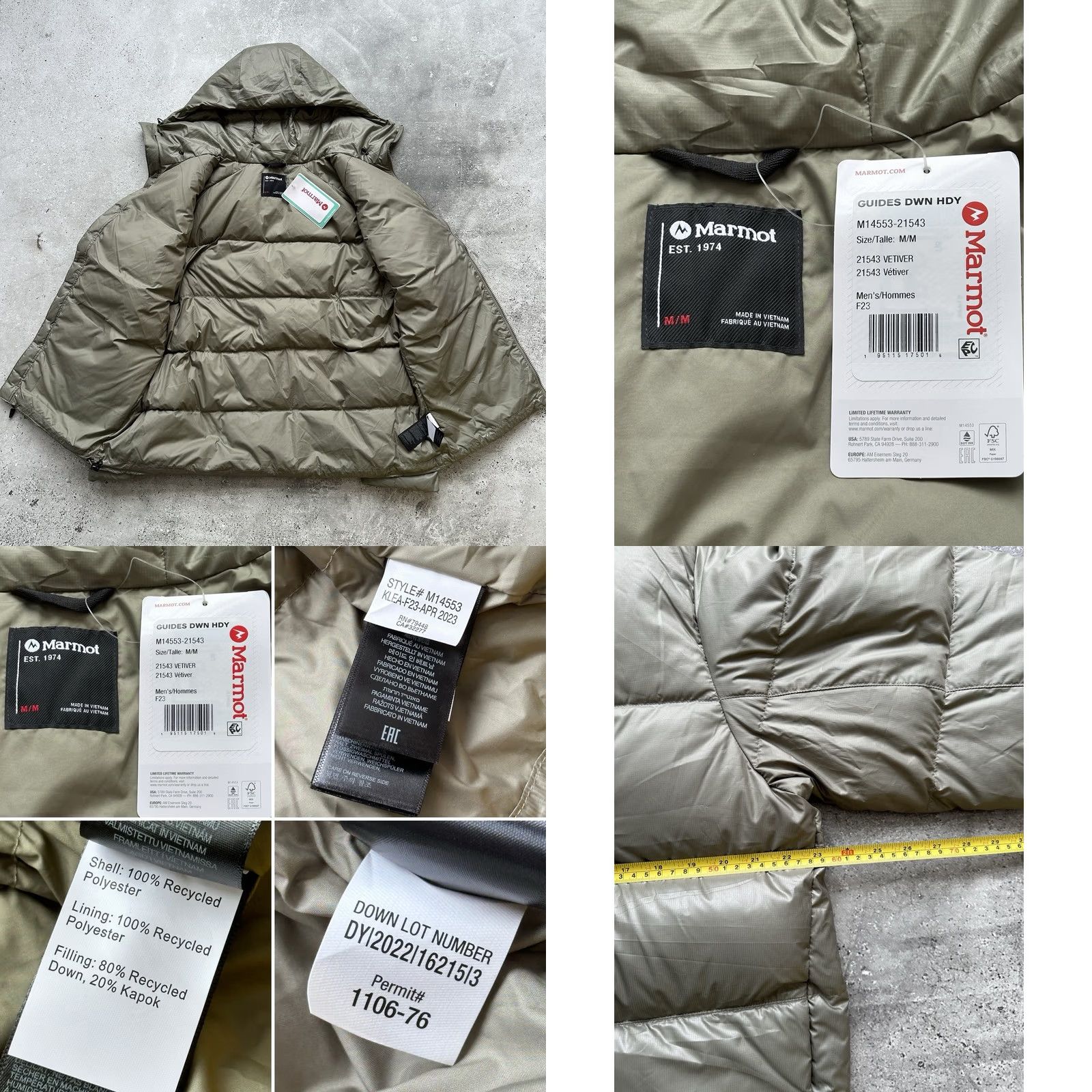 Marmot Marmot Guides Down Hoody Jacket Puffer Jacket Men M Multicolor Full Zip Outdoor 90s? Size US M / EU 48-50 / 2 - 8 Thumbnail