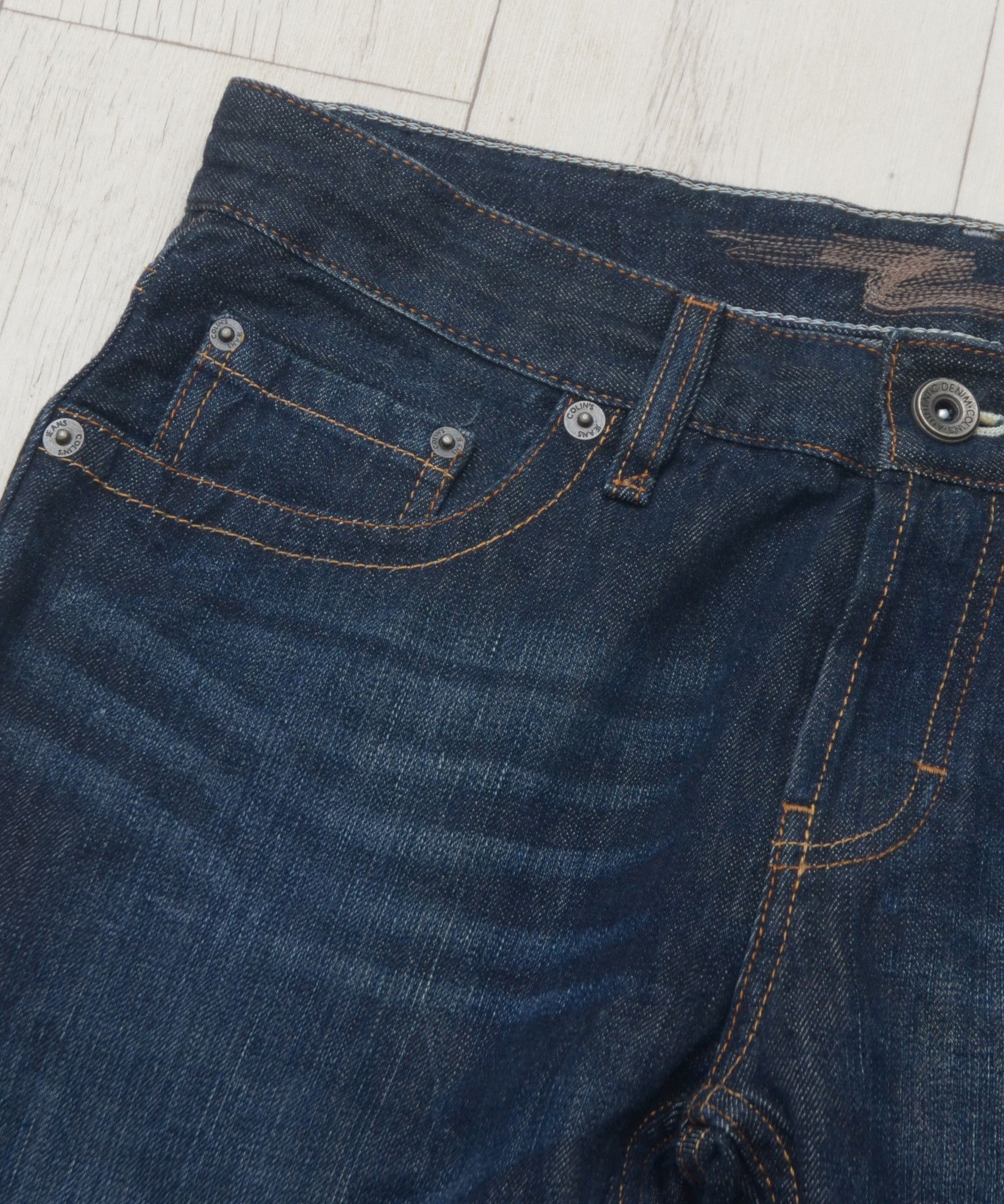 Japanese Brand Colins Dark Blue Selvedge Spellbound Denim Jeans 31x30 Size US 31 - 5 Thumbnail