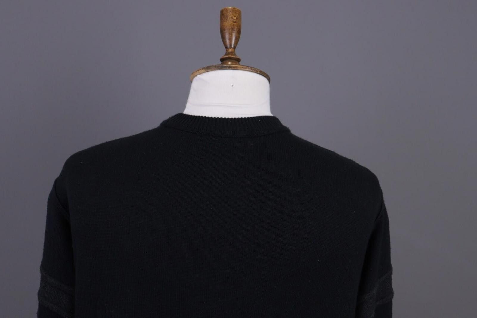 Carlo Colucci Carlo Colucci Black Striped Designer Sweater Size 50 Size US M / EU 48-50 / 2 - 10 Thumbnail