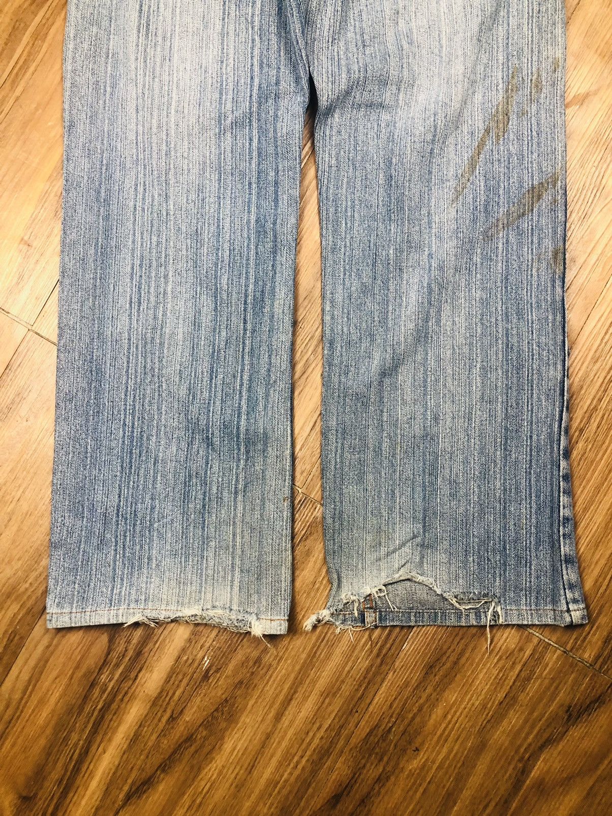 Japanese Brand Mulkul Jeans Y2K Distressed Baggy Denim (38) Size US 30 / EU 46 - 14 Thumbnail