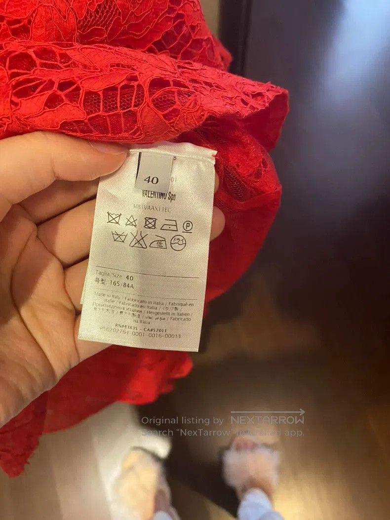 Valentino Valentino Big red lace dress Size S / US 4 / IT 40 - 5 Thumbnail