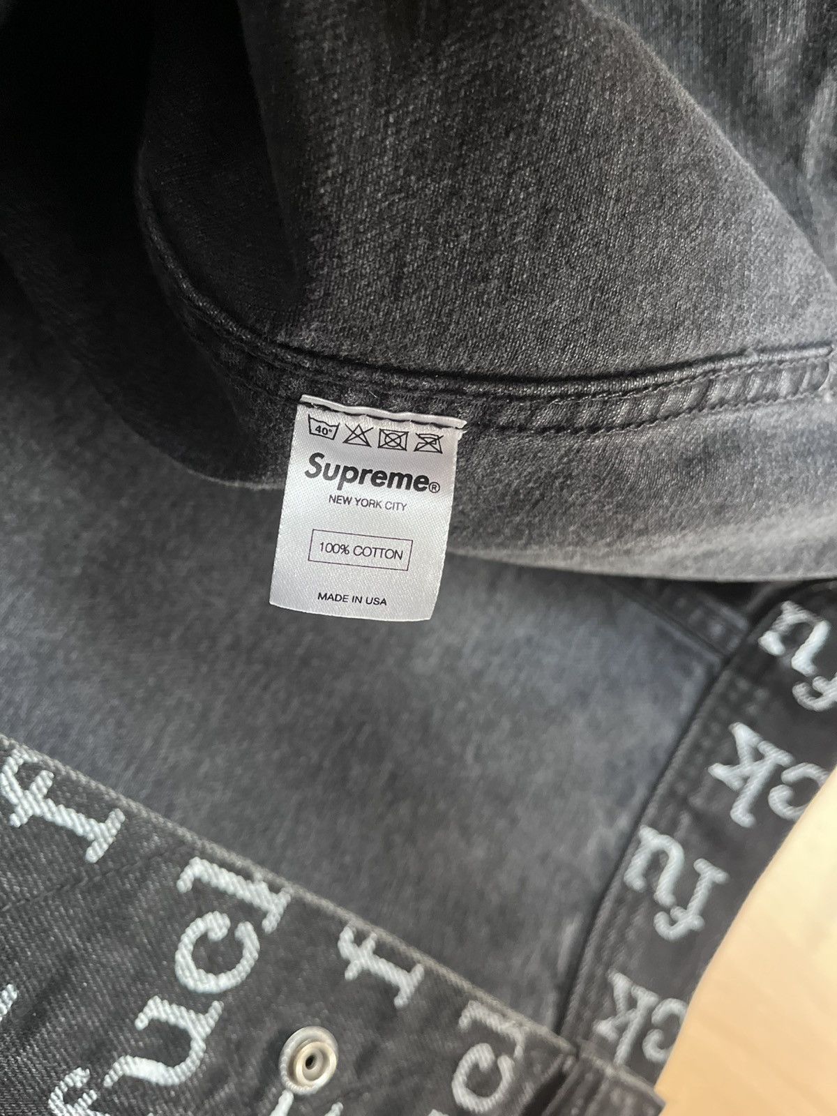 Supreme Supreme Fuck Denim Jacket Size US L / EU 52-54 / 3 - 7 Thumbnail