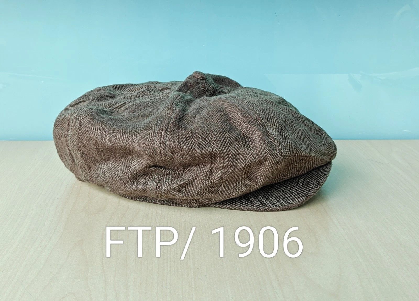 RRL Ralph Lauren DOUBLE RL Linen Herringbone Newsboy Cap T/1906 Size ONE SIZE - 12 Thumbnail
