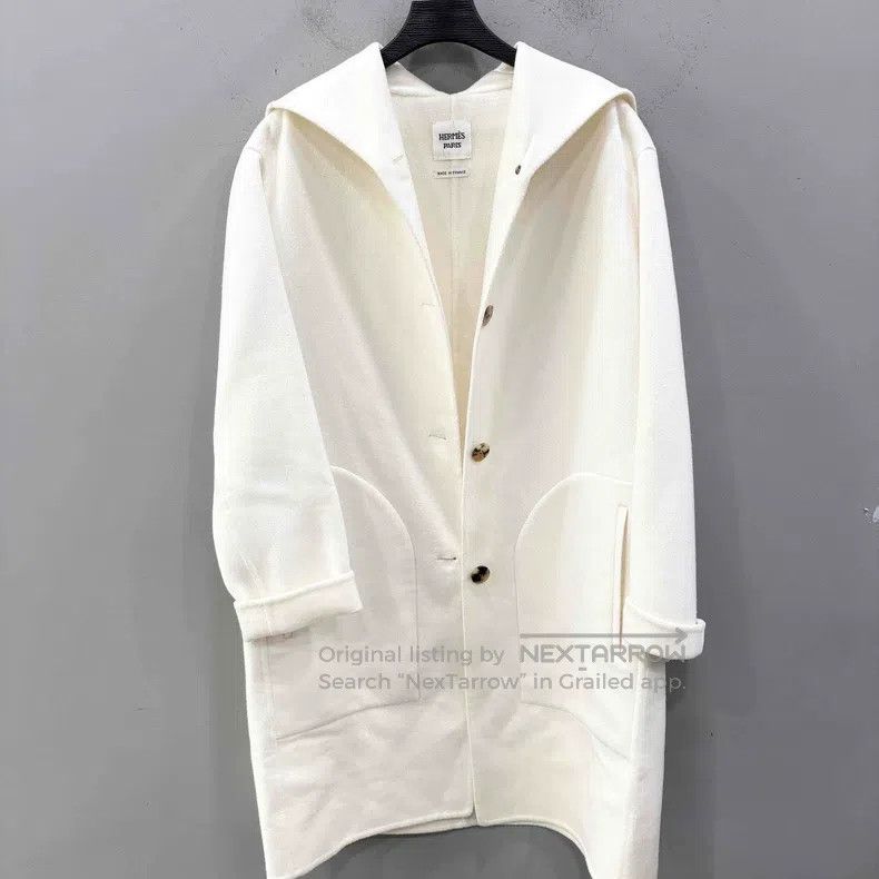 Hermes Hermes Cashmere Double Faced Shawl Collar Medium Length Co Size XS / US 0-2 / IT 36-38 - 1 Thumbnail