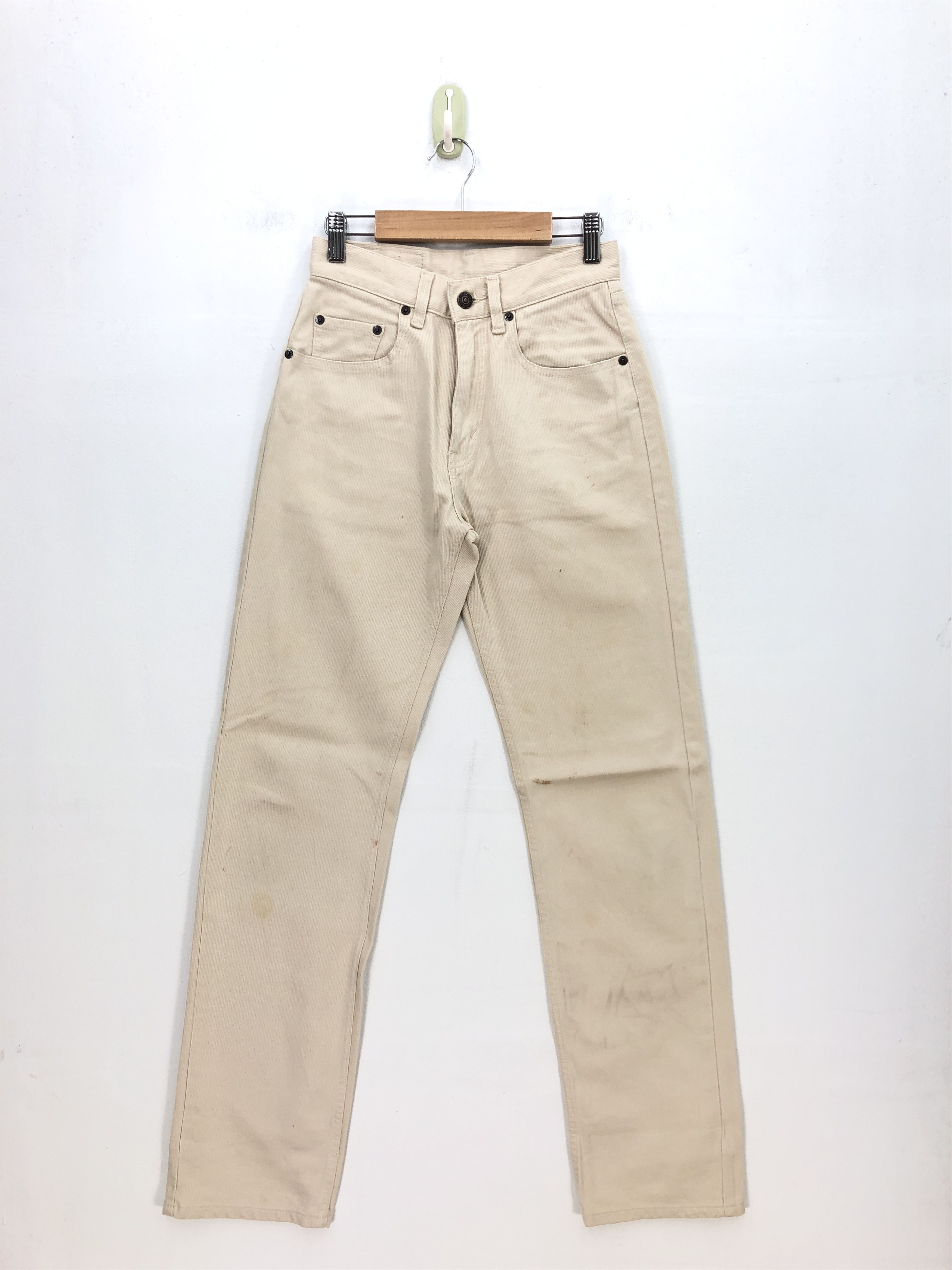 Levi's Vintage 90s Levis 552 Beige Jeans Levi's Corduroy Denim Size 24" / US 00 / IT 34 - 1 Thumbnail