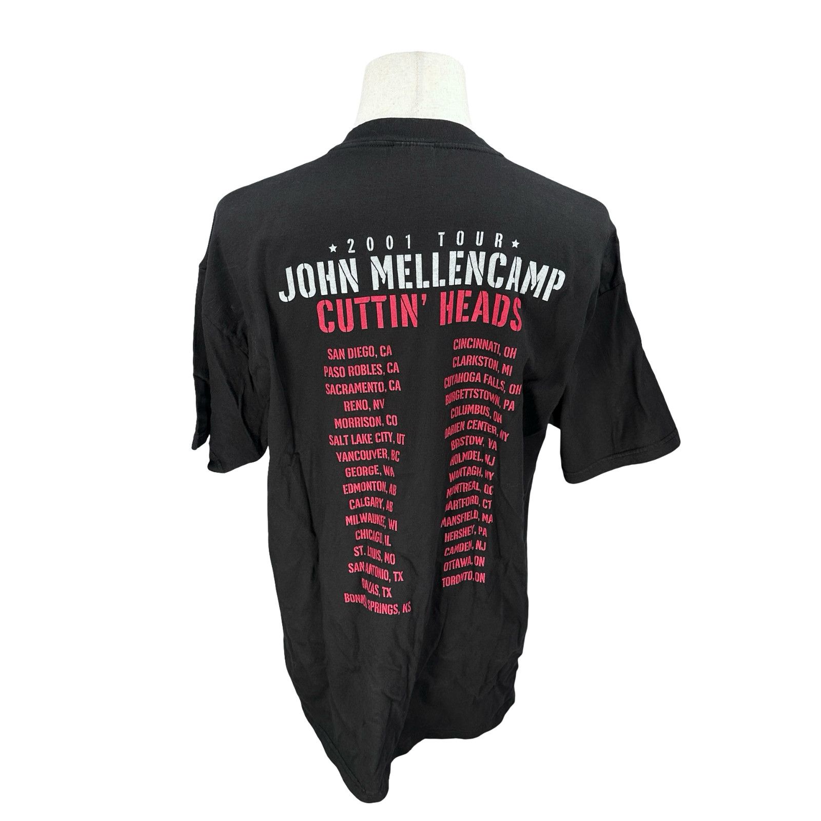 Hanes VIntage John Mellencamp Cuttin’ Heads T-Shirt Men’s XL Black Size US XL / EU 56 / 4 - 4 Thumbnail