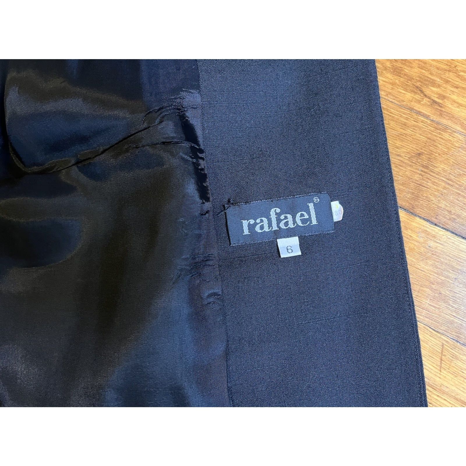 Vintage VINTAGE Rafael Skirt Suit Women’s 6 Black 90s Size 28" / US 6 / IT 42 - 7 Thumbnail
