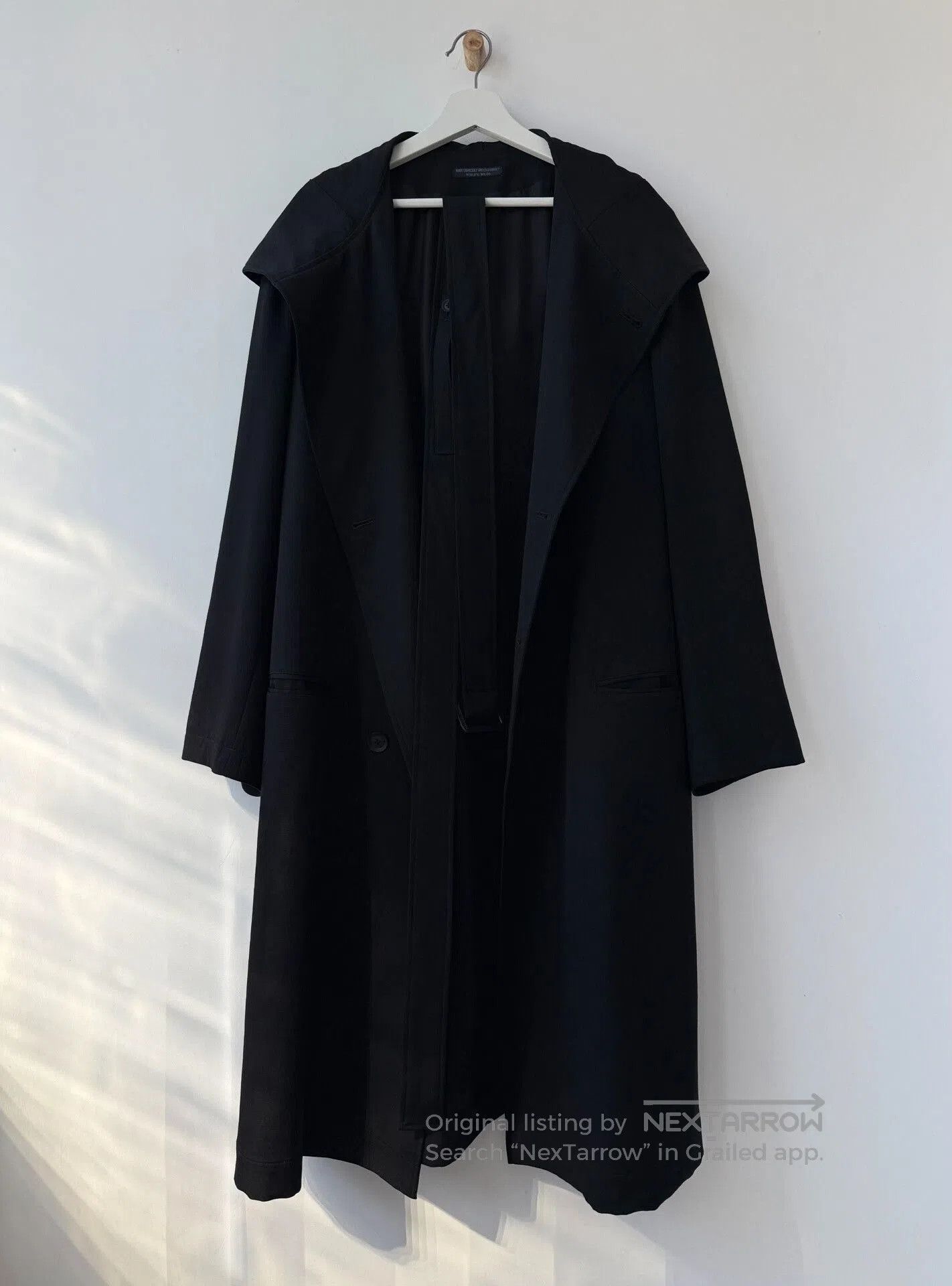 Yohji Yamamoto Yohji Yamamoto Black Wool Overcoat. Size US XXL / EU 58 / 5 - 2 Thumbnail