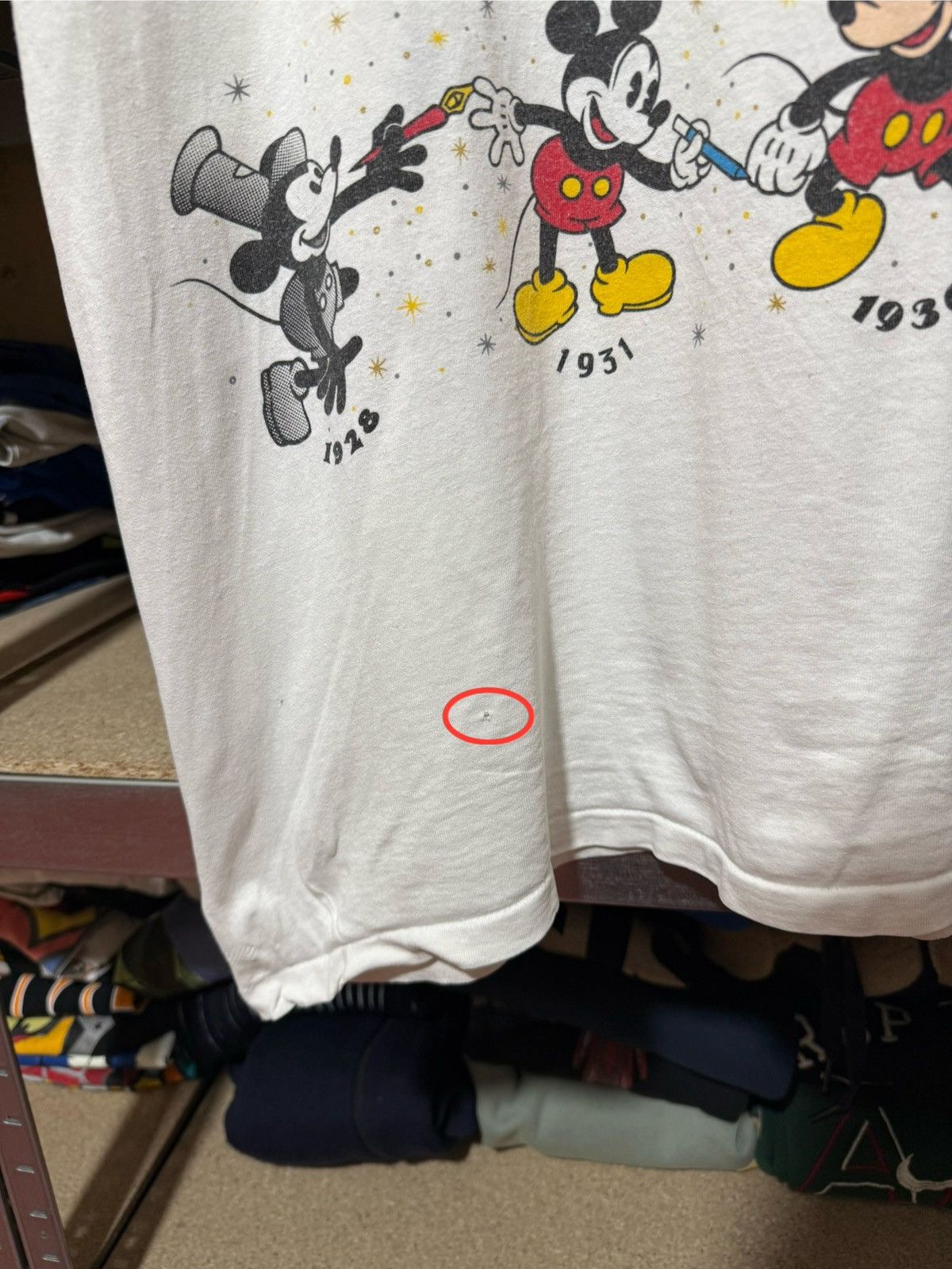 Disney × Mickey Mouse × Vintage Vintage 1990s Mickey Mouse Through The Years Cartoon T-Shirt Size US XL / EU 56 / 4 - 9 Thumbnail