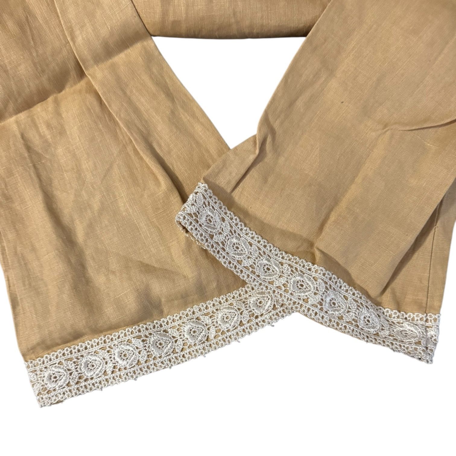 Other Christine Phillipe Womens Tan Shirt Floral Beading – Size 10 Size L / US 10 / IT 46 - 3 Thumbnail