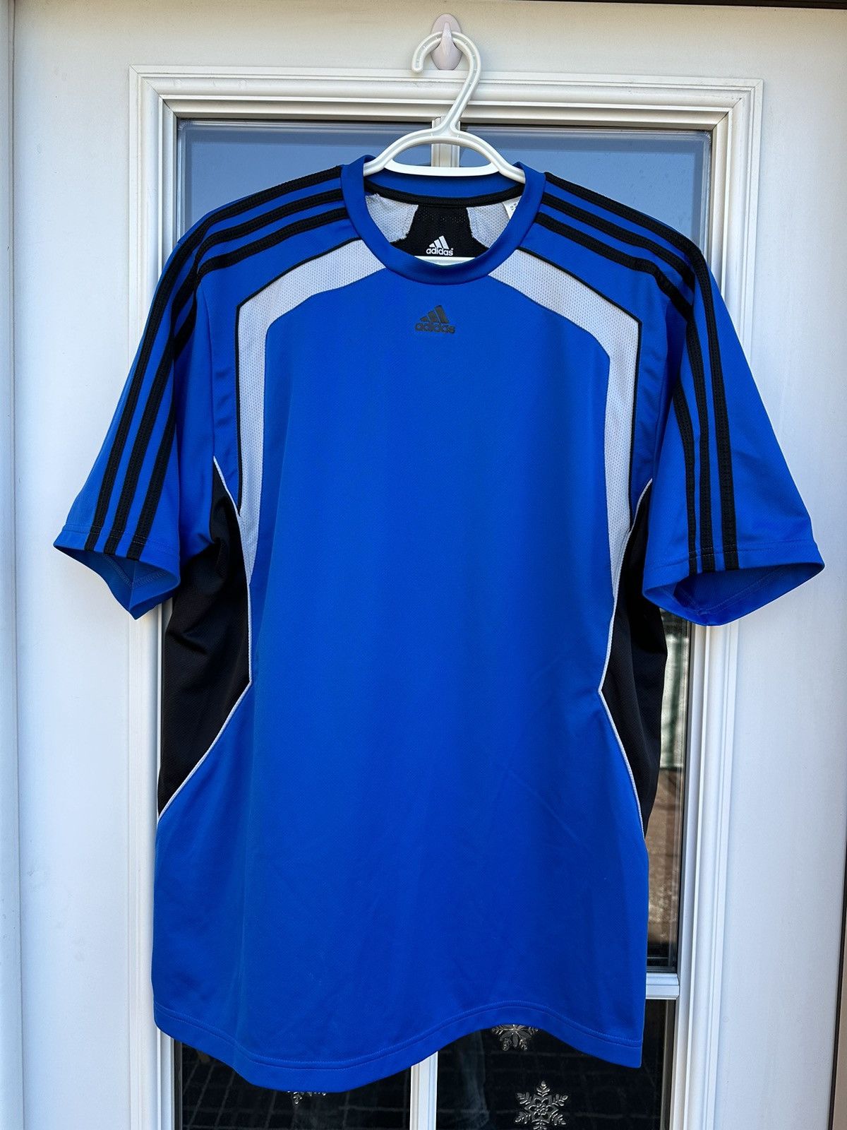Adidas Vintage Adidas 2001 Climacool Soccer striped t-shirt jersey Size US L / EU 52-54 / 3 - 1 Thumbnail