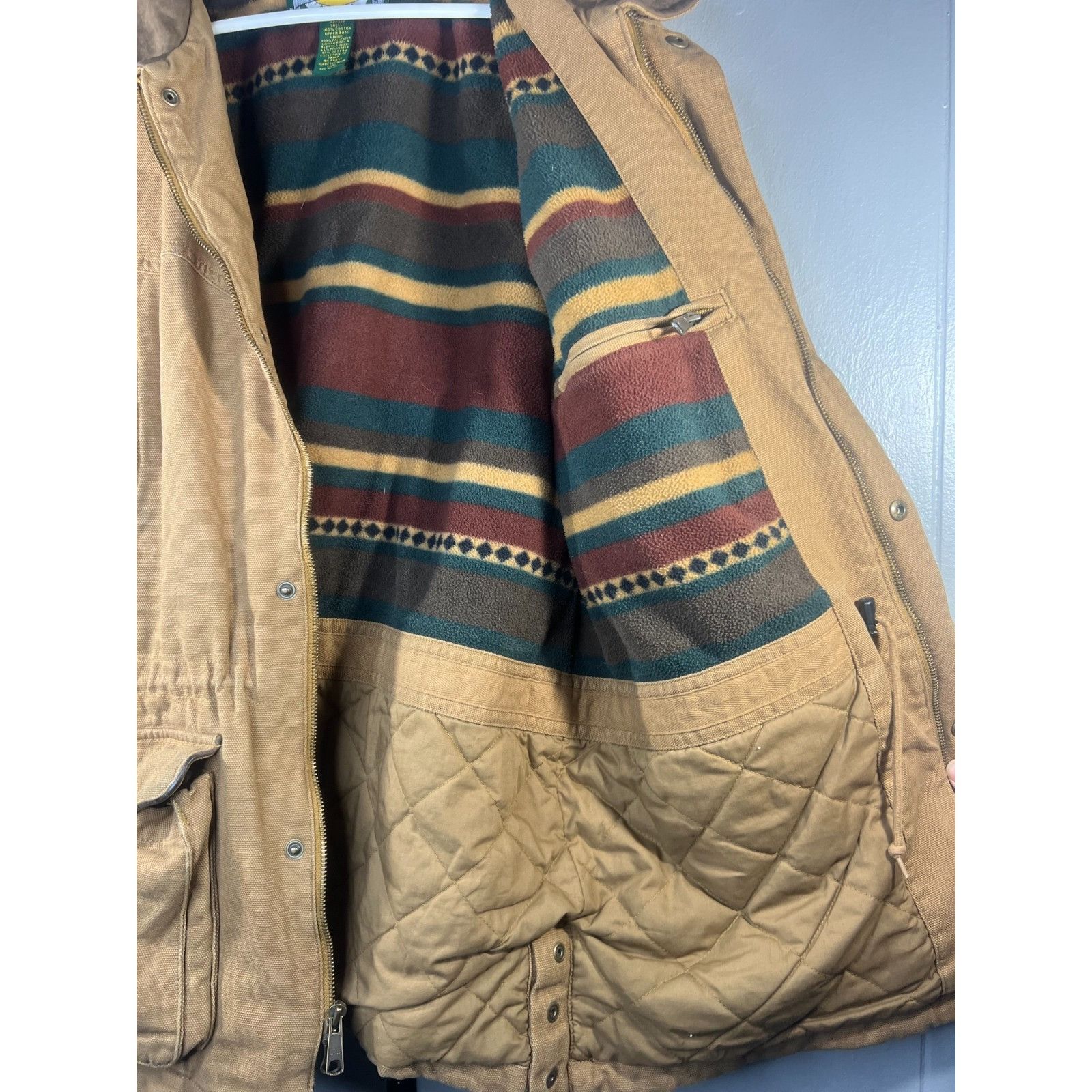 Cabelas Cabela's Duck Canvas Field Jacket Blanket Flannel Lined Chor Size US L / EU 52-54 / 3 - 3 Thumbnail