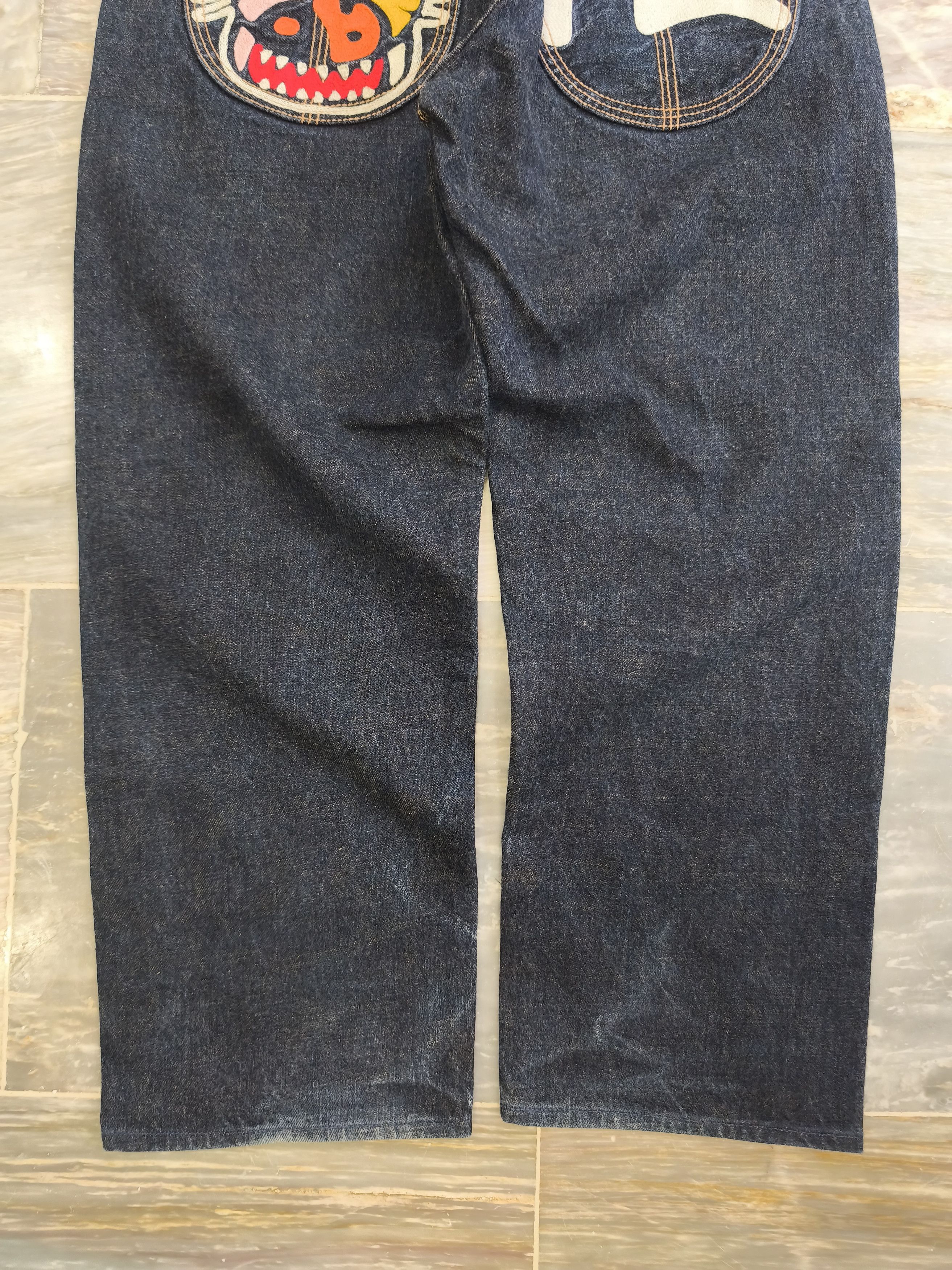 Evisu Yamane x EVISU Dormouse White Seagull Embroidery Denim Jeans Size US 30 / EU 46 - 3 Thumbnail