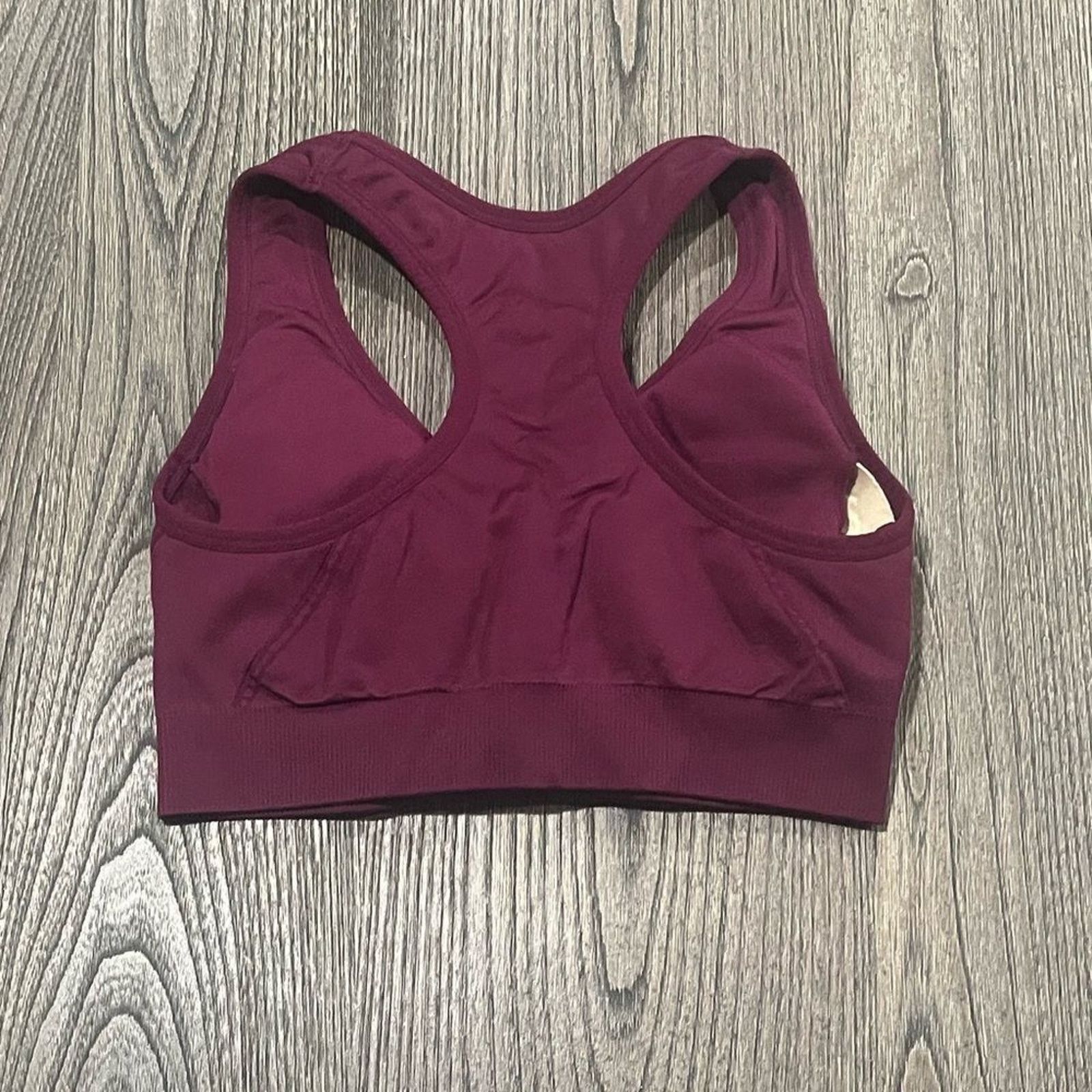 Avia Avia Maroon Zip Up Front Racerback Sports Bra Size M Size ONE SIZE - 3 Thumbnail
