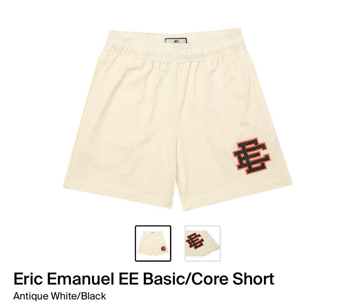 Eric Emanuel Eric Emanuel EE Basic/Core Shorts Antique White Small Size US 28 / EU 44 - 6 Thumbnail