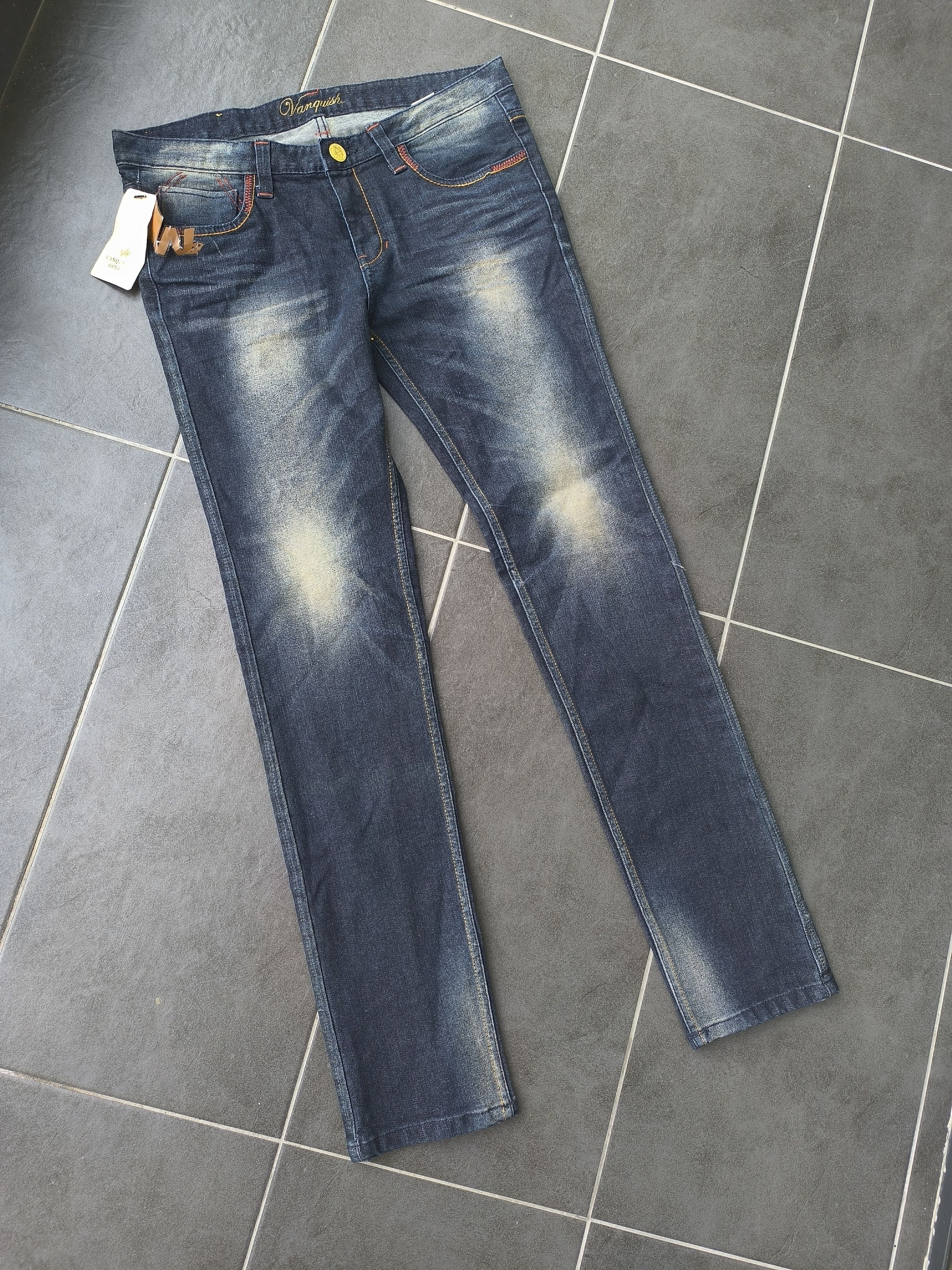 Japanese Brand × Vanquish × Vintage NOS VANQUISH GOLD JEANS Size US 34 / EU 50 - 1 Thumbnail