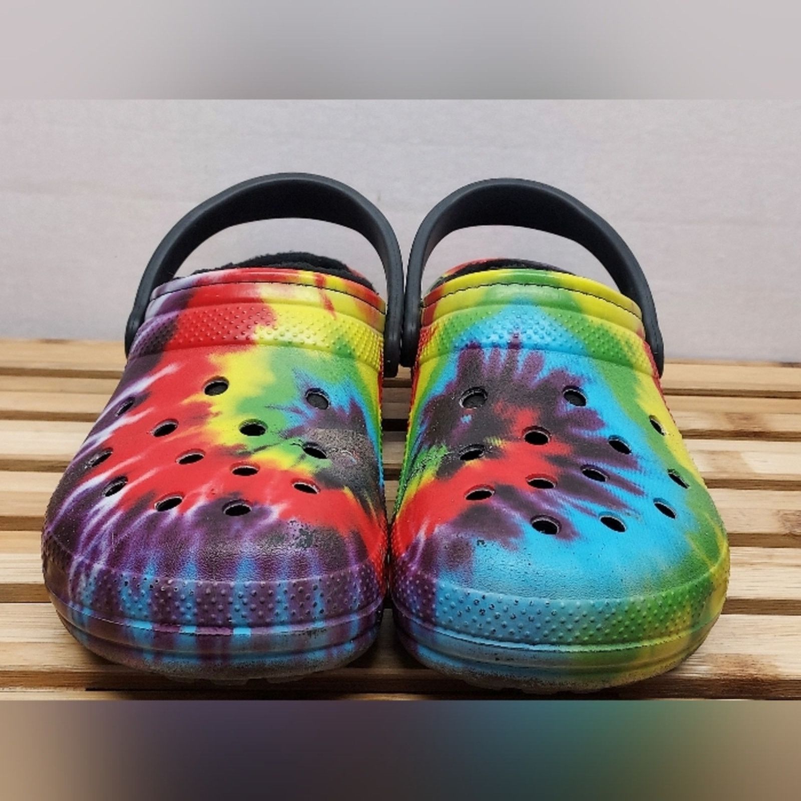 Crocs Crocs Mens Tie Dye Lined Baya Clog Sandals Size 11 Size US 11 / EU 44 - 5 Thumbnail