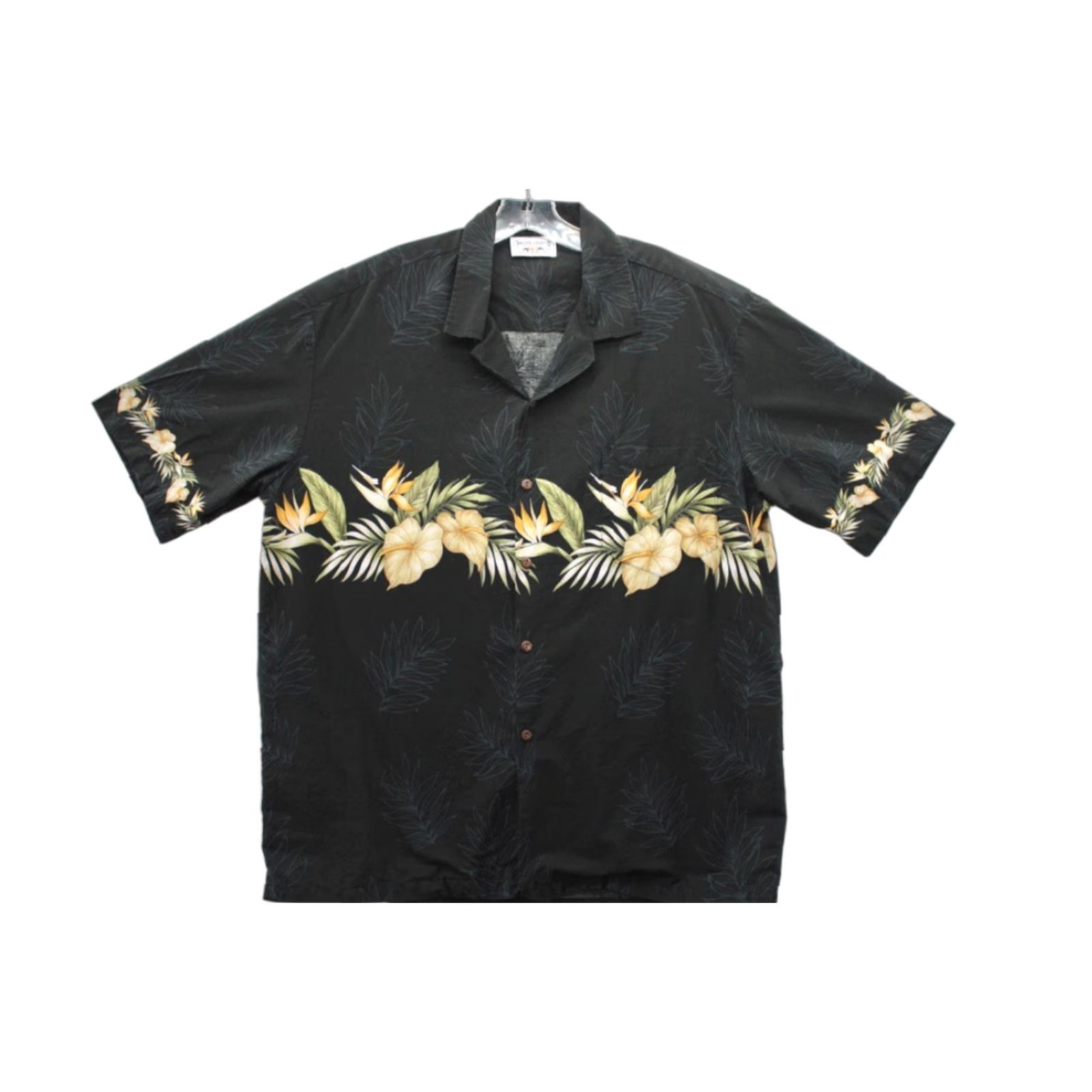 Vintage Pacific Legend Shirt Mens Large Black Floral Hawaiian Vacation Short Sleeve Luau Size US L / EU 52-54 / 3 - 1 Thumbnail