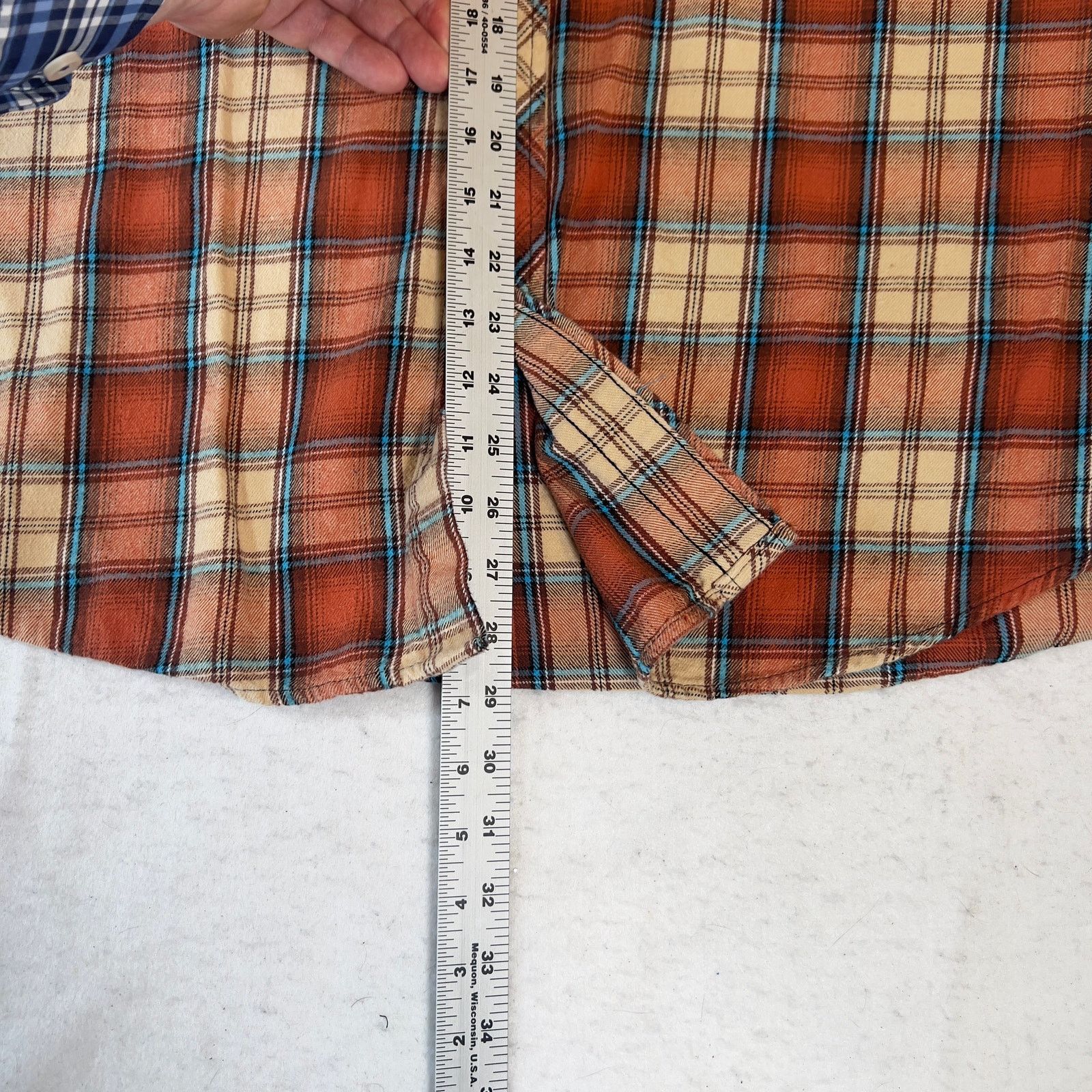 Wrangler Wrangler Wrancher Flannel Shirt Men XXL Pearl Snap Brick-Red Size US XXL / EU 58 / 5 - 9 Thumbnail