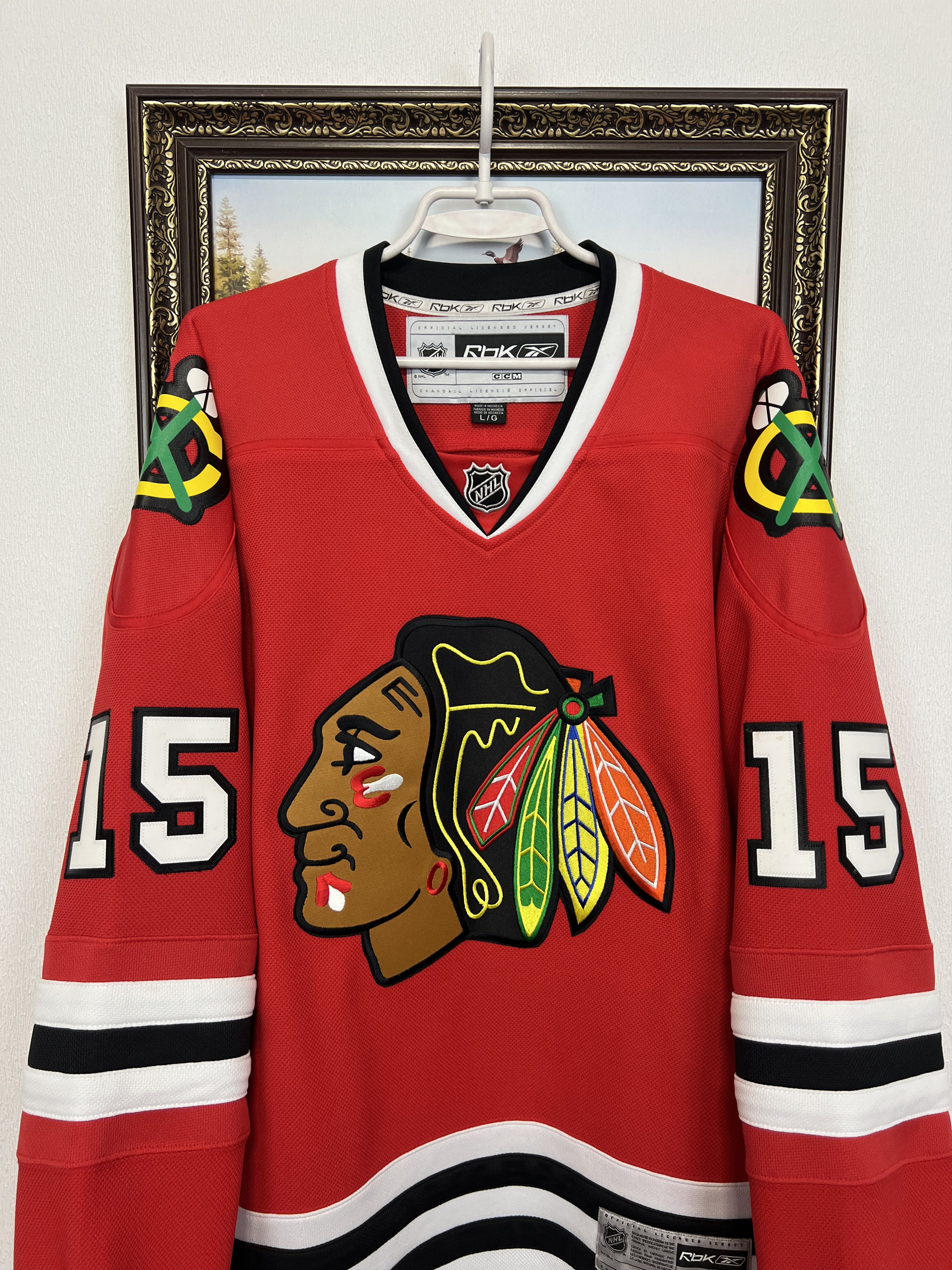 Reebok Chicago Blackhawks Ruutu #15 CCM RED NHL Ice Hockey Jersey Size US L / EU 52-54 / 3 - 2 Thumbnail