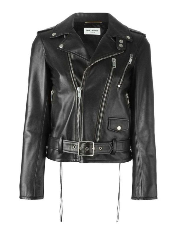Saint Laurent Paris o1tp1o0125 Signature Motorcycle Jacket in Black Size XS / US 0-2 / IT 36-38 - 1 Thumbnail