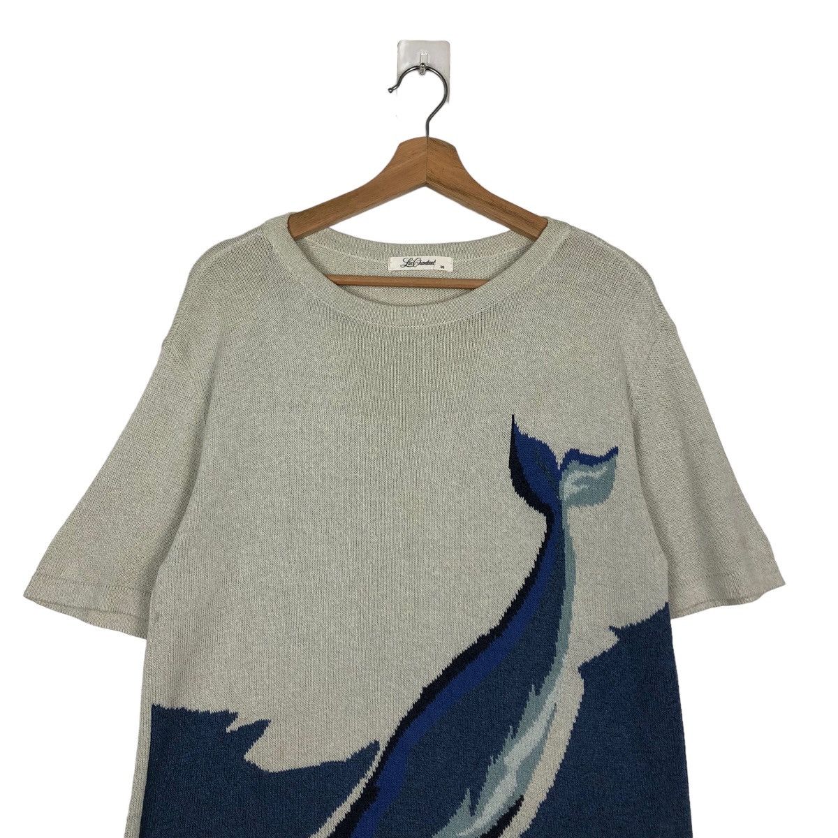 Japanese Brand 🔥90’s Vintage Knit Sweatshirt Short Sleeve Whale Big Logo Size US M / EU 48-50 / 2 - 3 Thumbnail