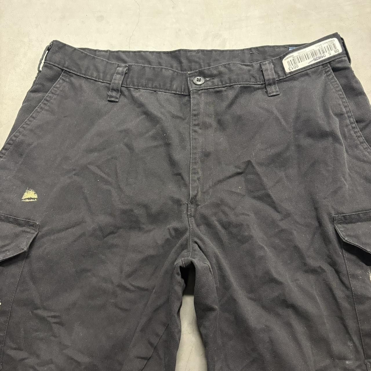 Vintage Crazy Vintage Y2K 2000s Baggy Black Workwear Cintas Grunge Cargo Pants! Size US 36 / EU 52 - 2 Thumbnail