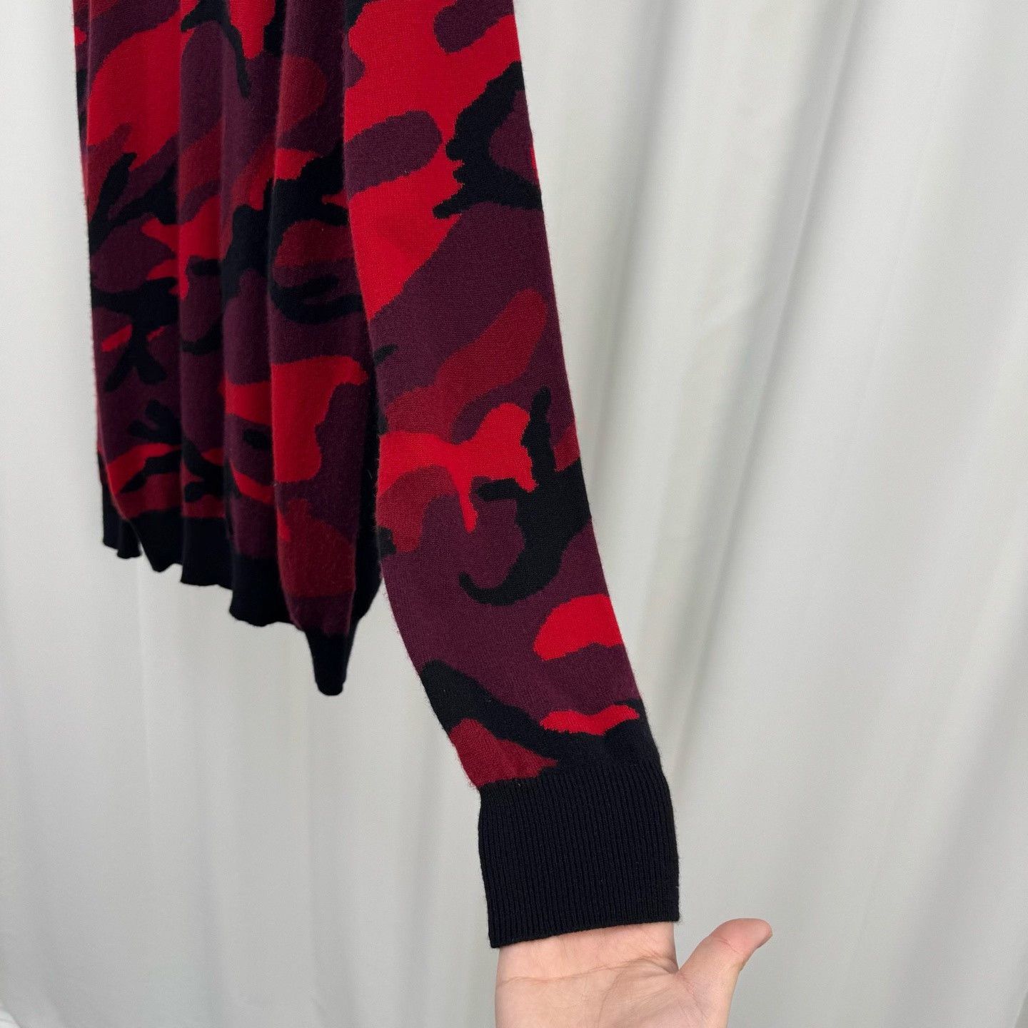 Valentino Valentino Camouflage Stud Wool Knit Sweater Size US XXL / EU 58 / 5 - 4 Thumbnail