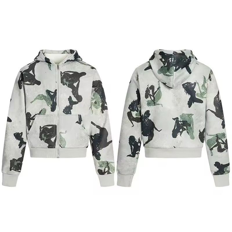 Other Streetwear Camouflage Zipper Designer Girl Print Hoodie Size US L / EU 52-54 / 3 - 4 Thumbnail
