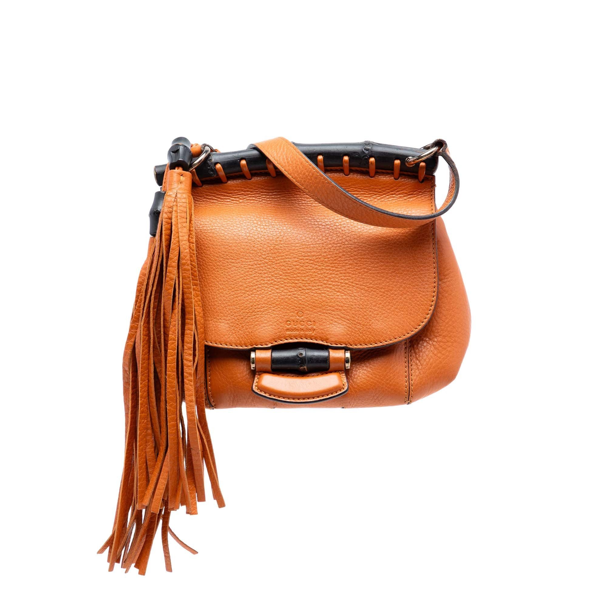 Gucci Small Leather Bamboo Nouveau Fringe Crossbody Size ONE SIZE - 1 Thumbnail