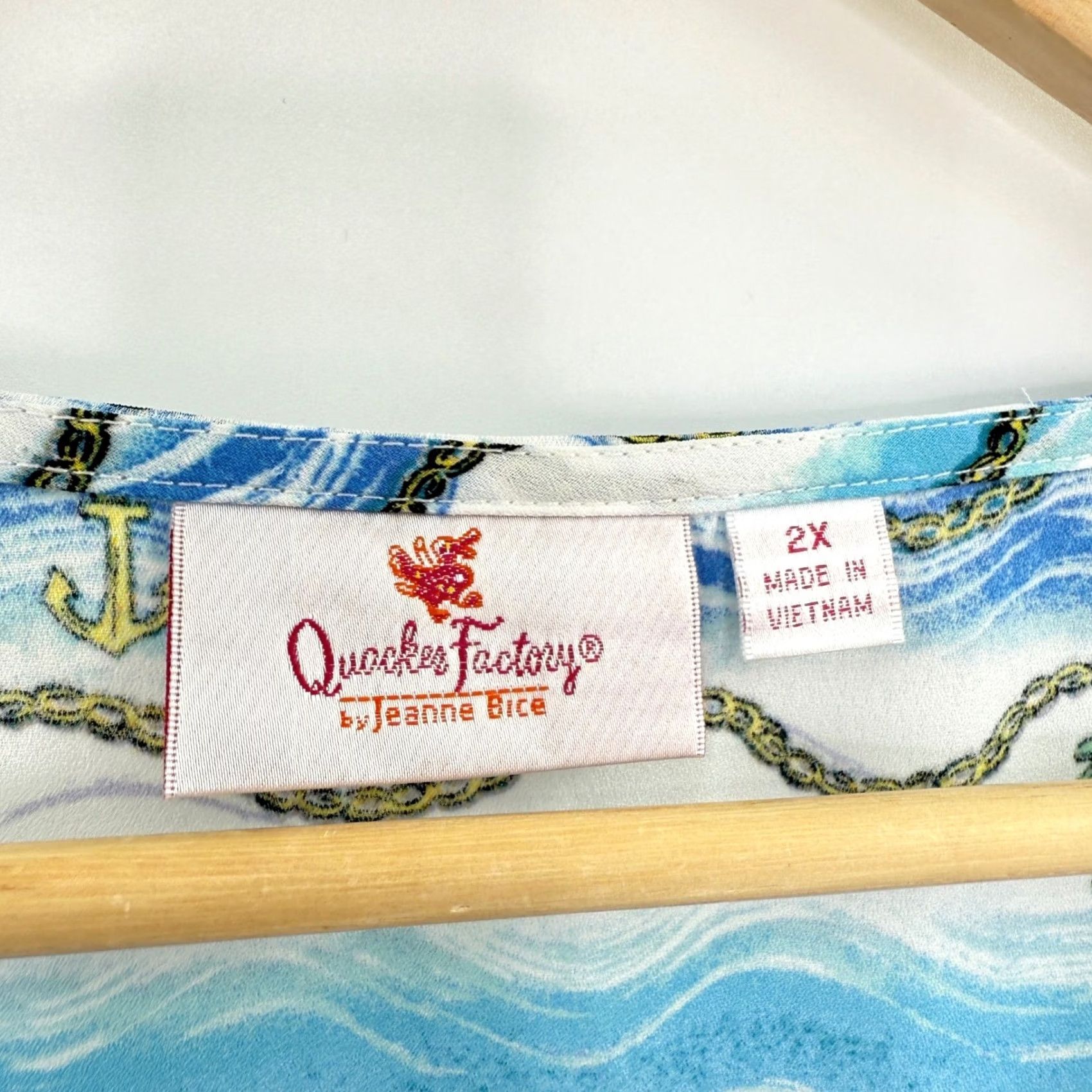 Quacker Factory Quacker Factory Plus Size Beach Print Swim Cover Up Top Size XXL / US 16-18 / IT 52-54 - 3 Thumbnail