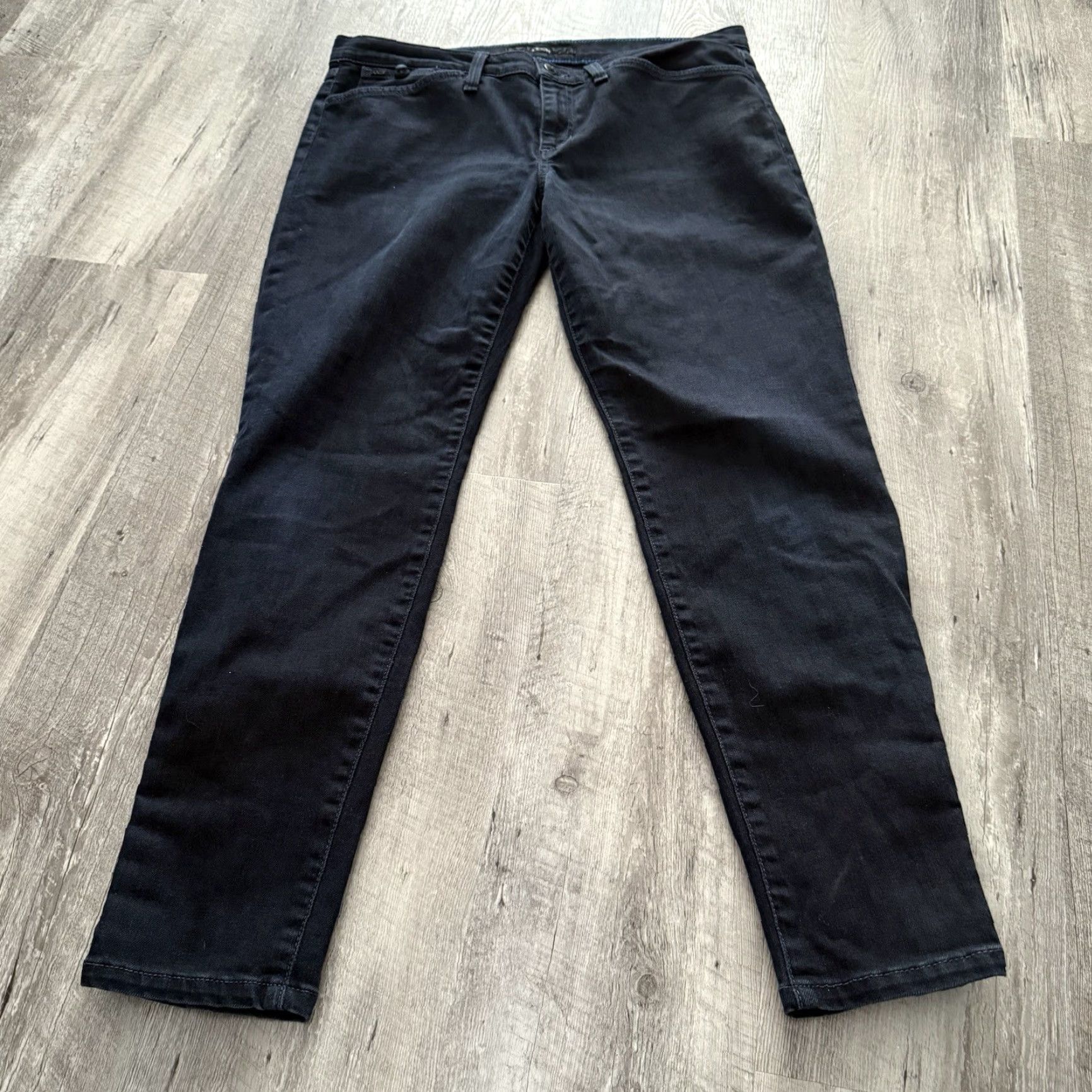 Vintage Joe's Jeans Ankle Cigarette Womens 31 Dark Wash Denim Ankle Buttons Blue Reed Stretch 5-Pocket Classic Slim Jeans Womens Size 24" / US 00 / IT 34 - 3 Thumbnail