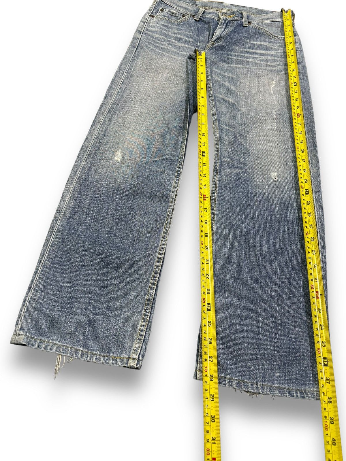 Levi's Vintage 2000s Levis Blue Washed Loose Fit Distressed Jeans Size US 29 - 15 Thumbnail