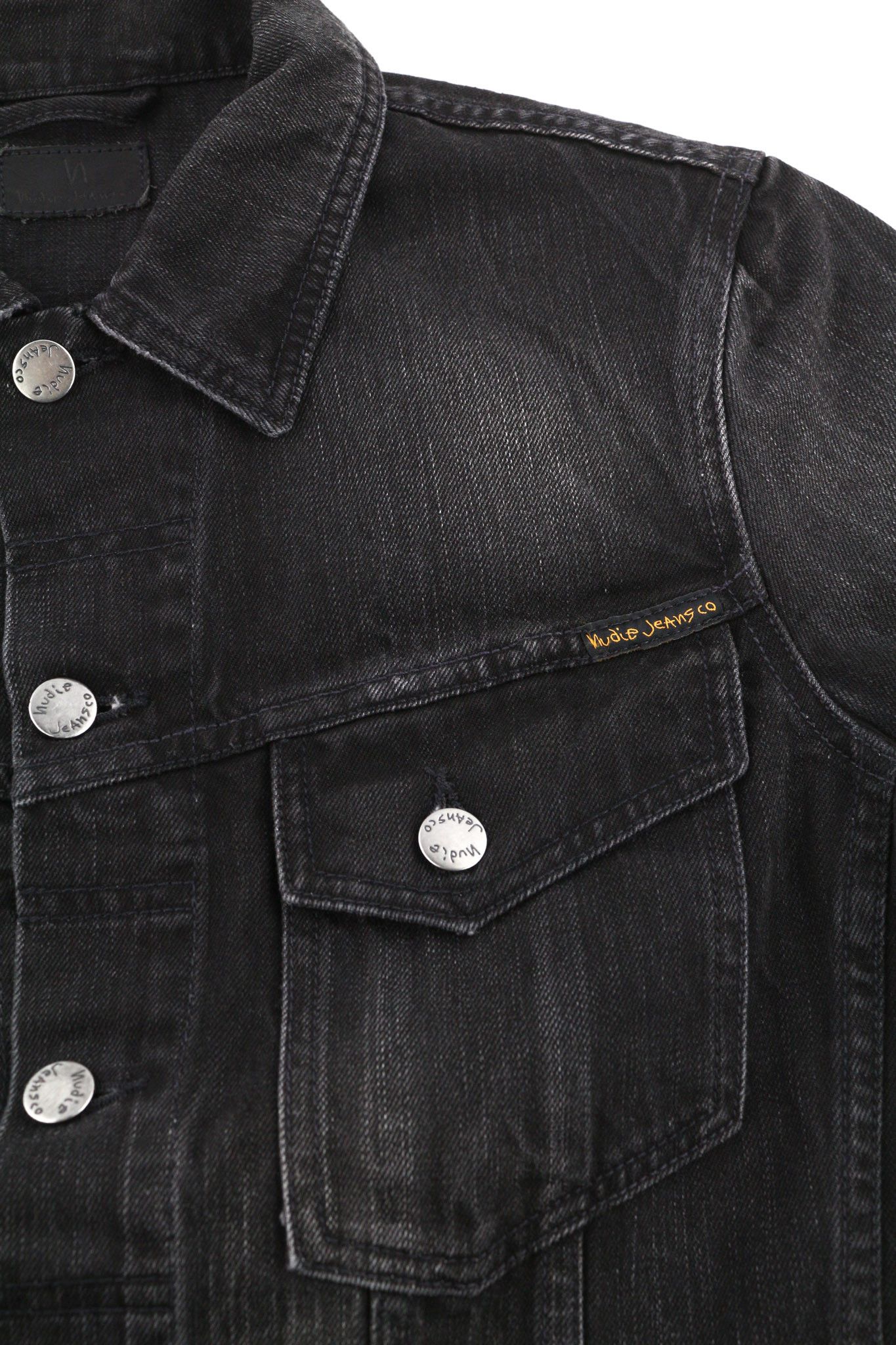 Nudie Jeans BILLY XS Black Lotus Organic Polo Washed Jacket 81965 Size US XS / EU 42 / 0 - 6 Thumbnail