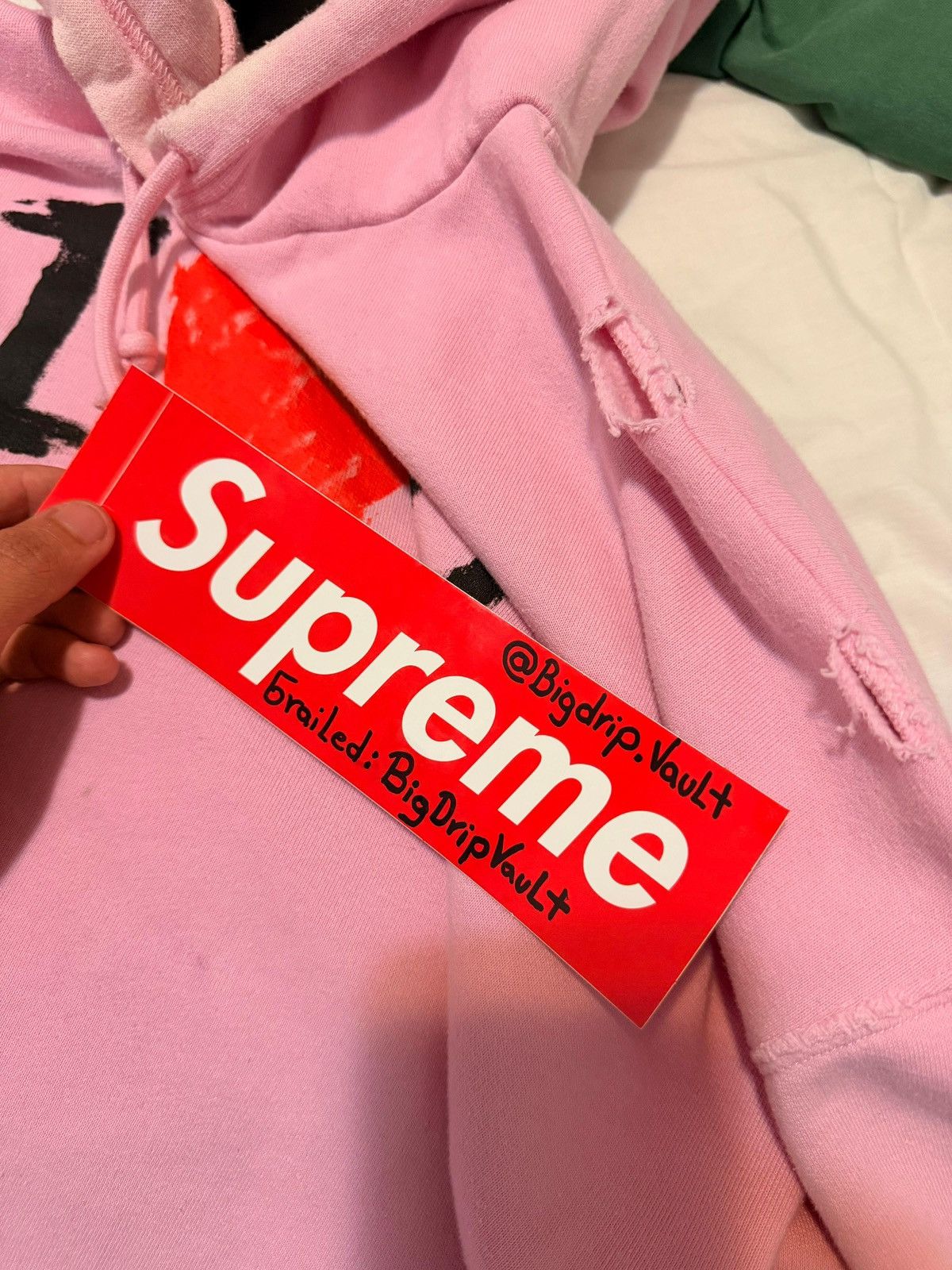 Balenciaga I Love You-Pink Balenciaga Distressed hoodie Size US XS / EU 42 / 0 - 10 Thumbnail