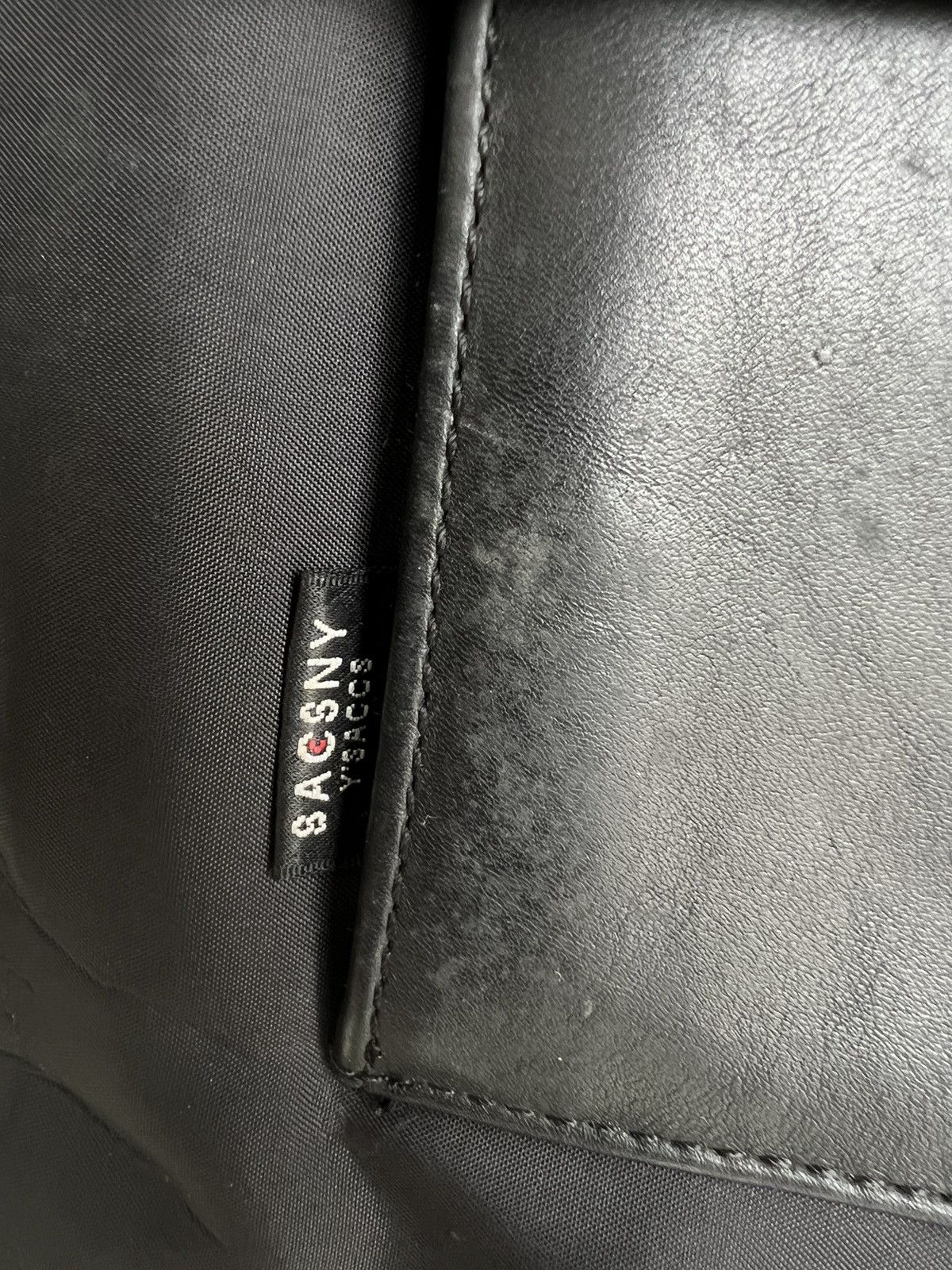 Yohji Yamamoto 90s Yohji Yamamoto Y'saccs Hybrid Leather Nylon Tactical Bag Size ONE SIZE - 9 Thumbnail