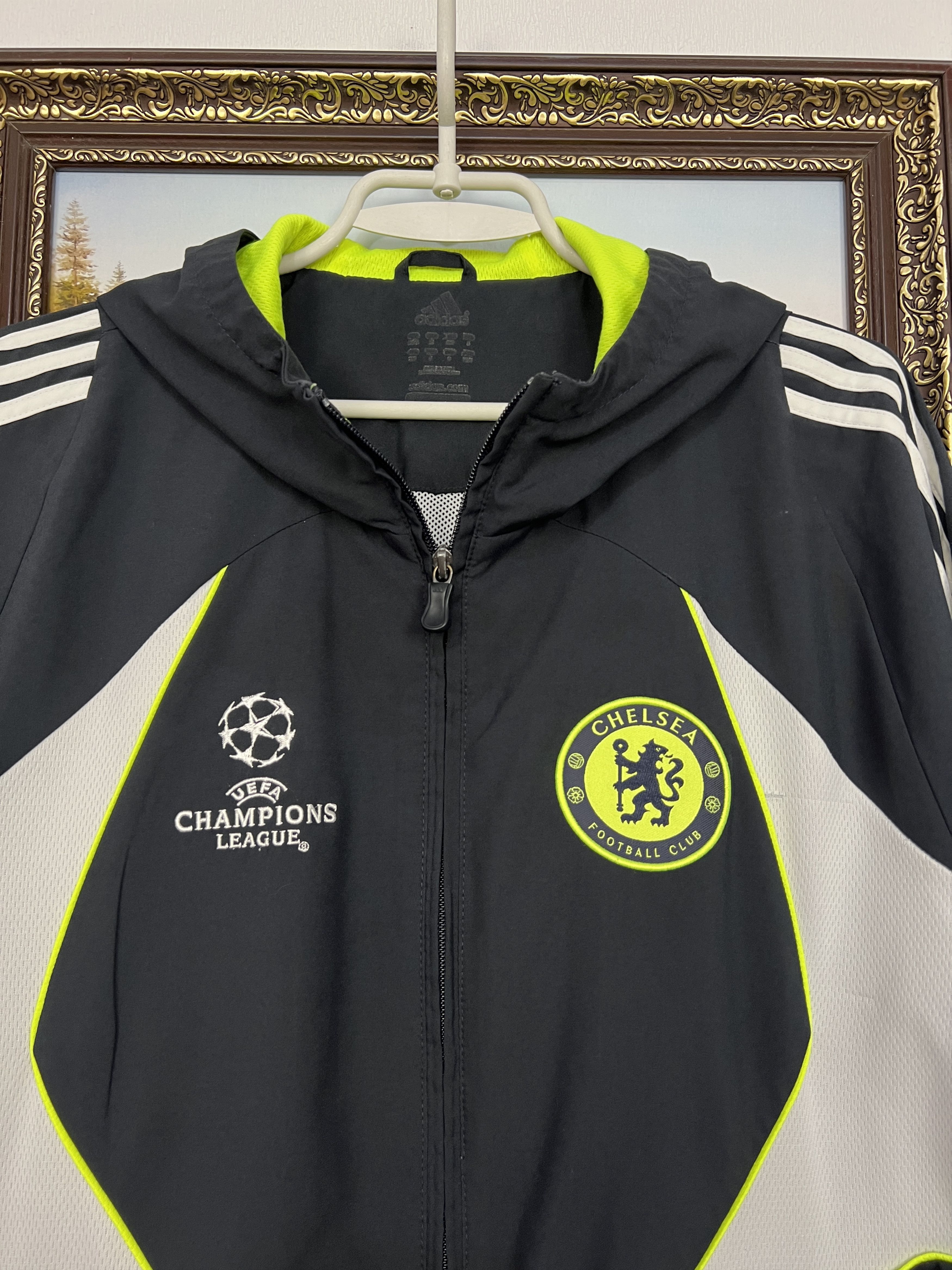 Adidas Vintage Adidas Chelsea Football Jacket Hooded Soccer Size US L / EU 52-54 / 3 - 3 Thumbnail
