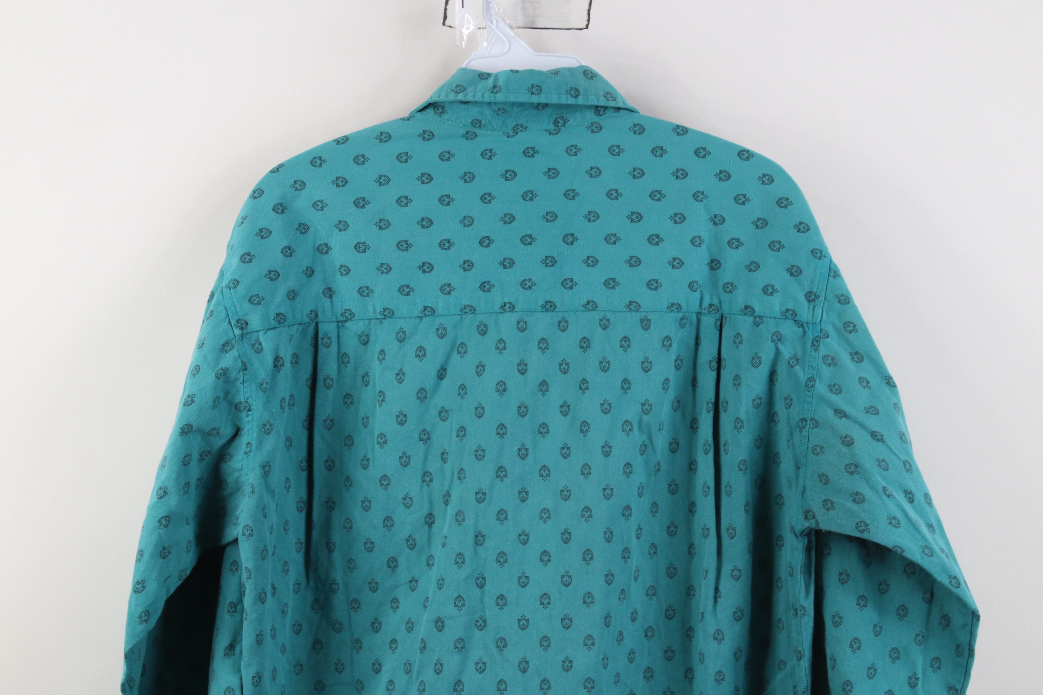 Gap Vintage 90s Gap All Over Print Collared Button Shirt Blue Size US S / EU 44-46 / 1 - 13 Thumbnail