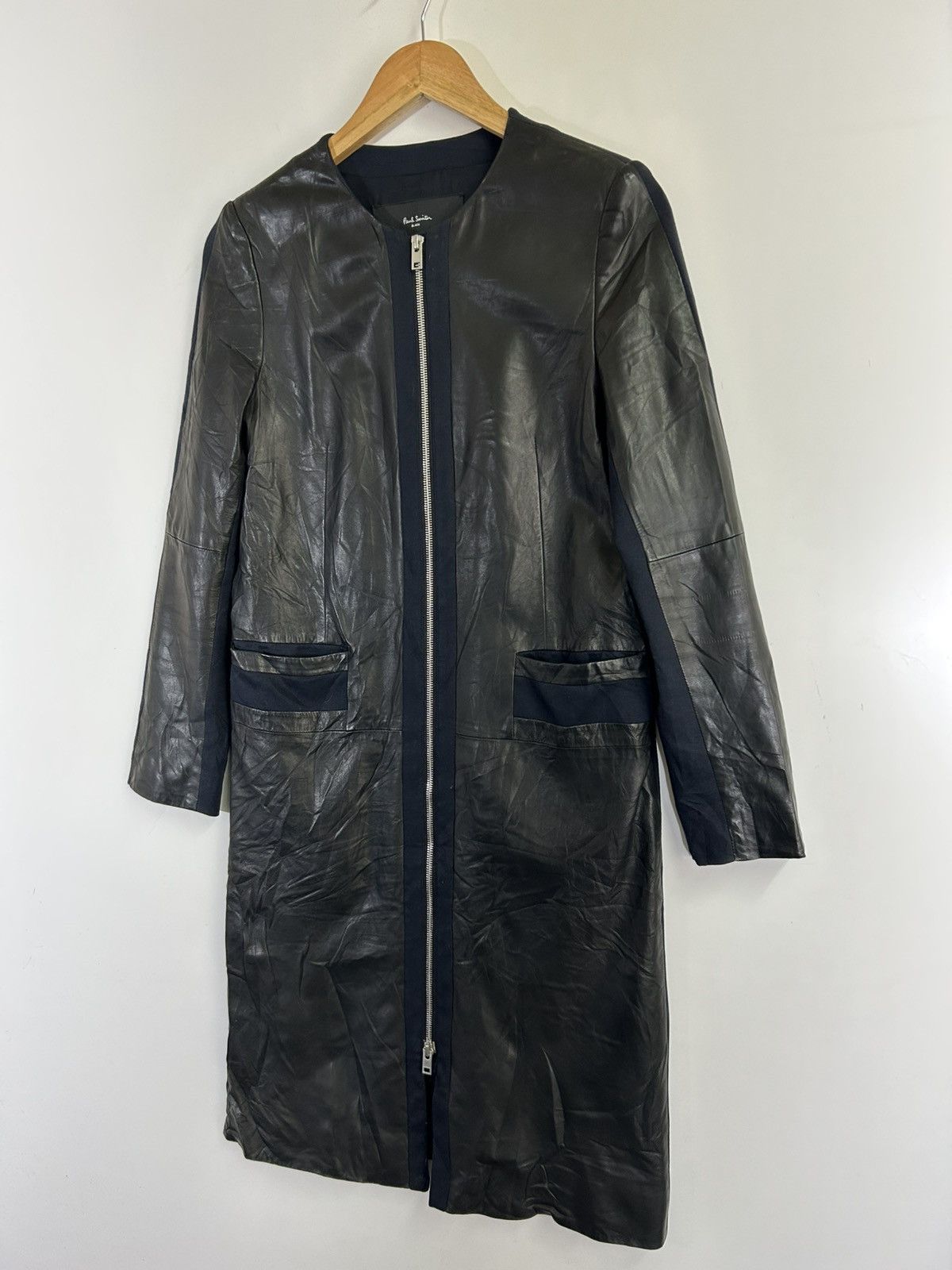 Paul Smith 🔥Paul Smith Black Leather Zipper Long Jacket Size S / US 4 / IT 40 - 3 Thumbnail