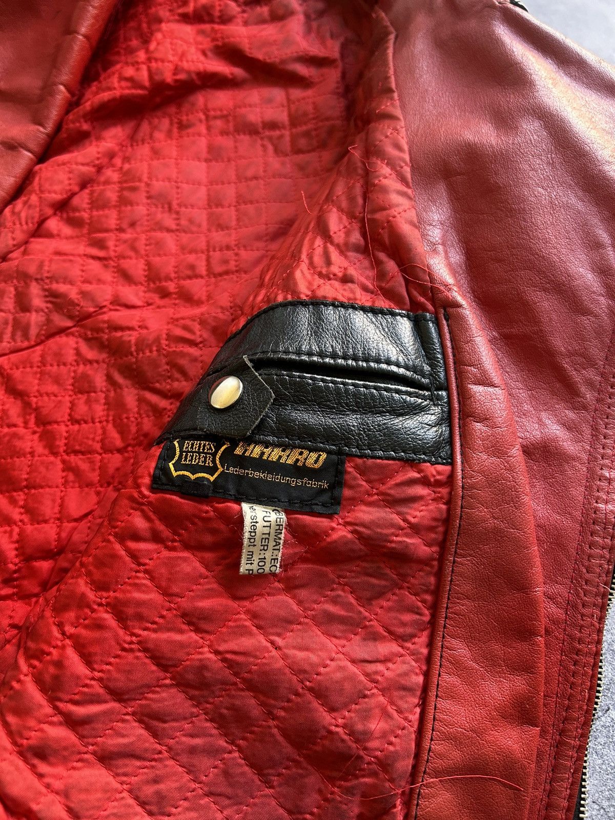 Genuine Leather Vintage Harro biker leather jacket mens y2k Size US S / EU 44-46 / 1 - 7 Thumbnail
