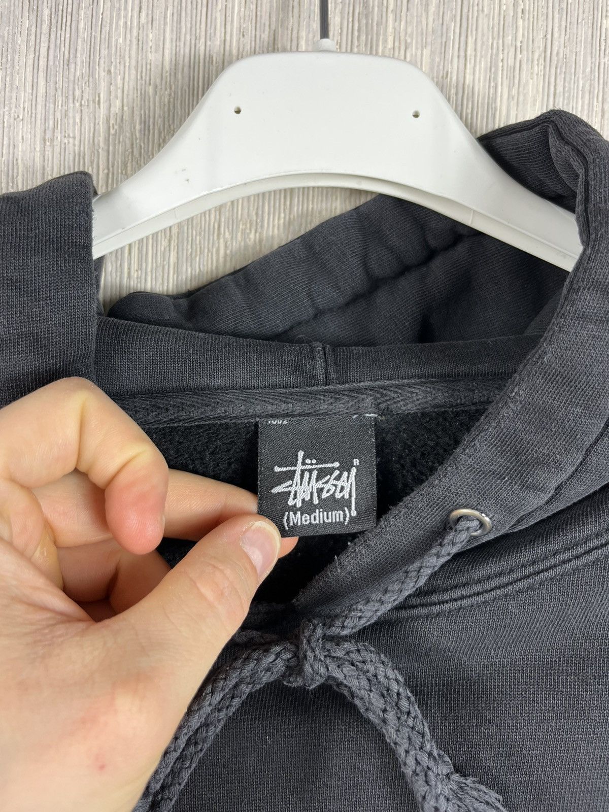 Stussy × Vintage Vintage 80s Stussy central big logo y2k hoodie sweatshirt Size US M / EU 48-50 / 2 - 18 Thumbnail