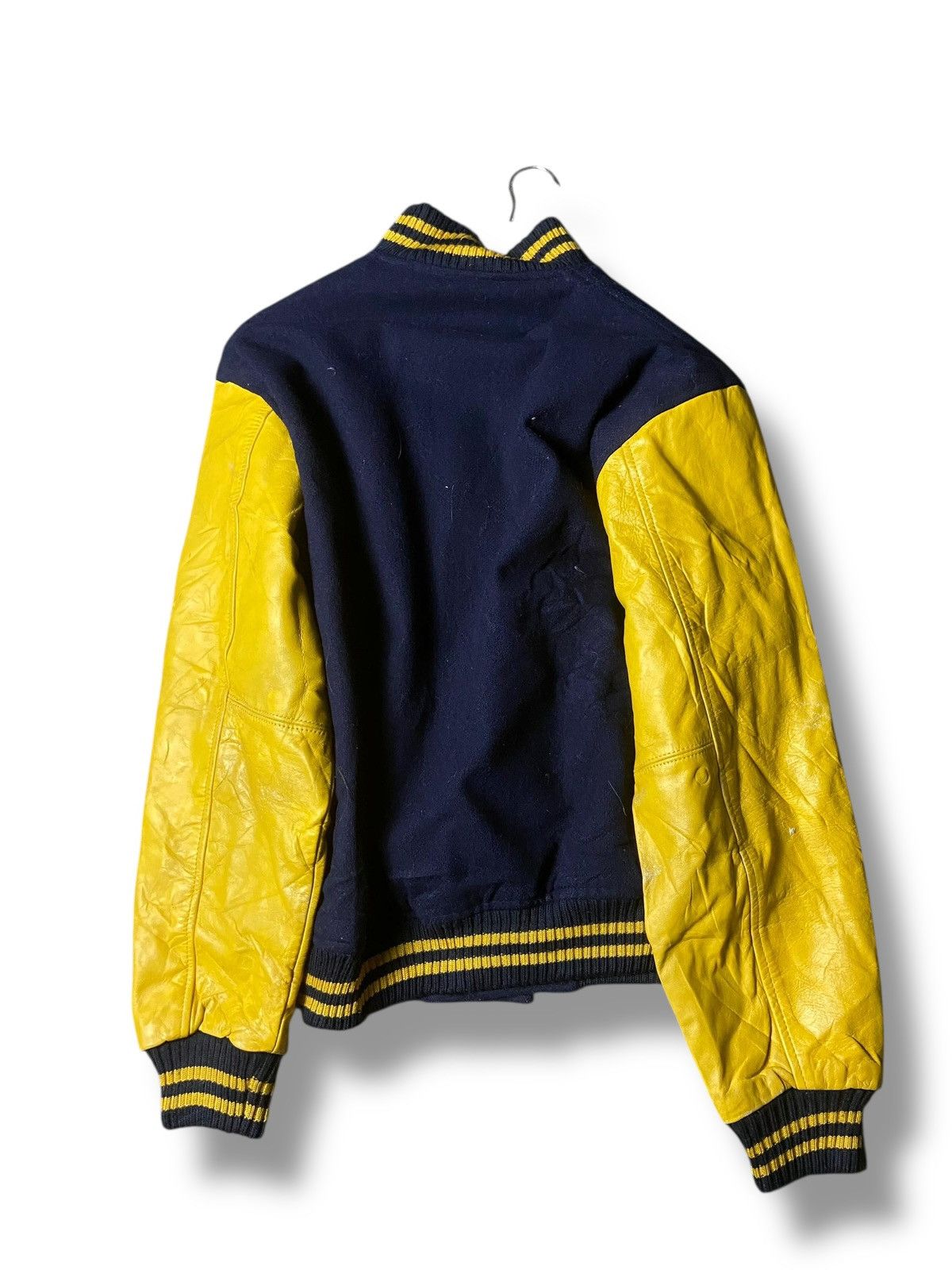 Japanese Brand John Max Wool Varsity Jacket with Leather Sleeve (159) Size US L / EU 52-54 / 3 - 5 Thumbnail