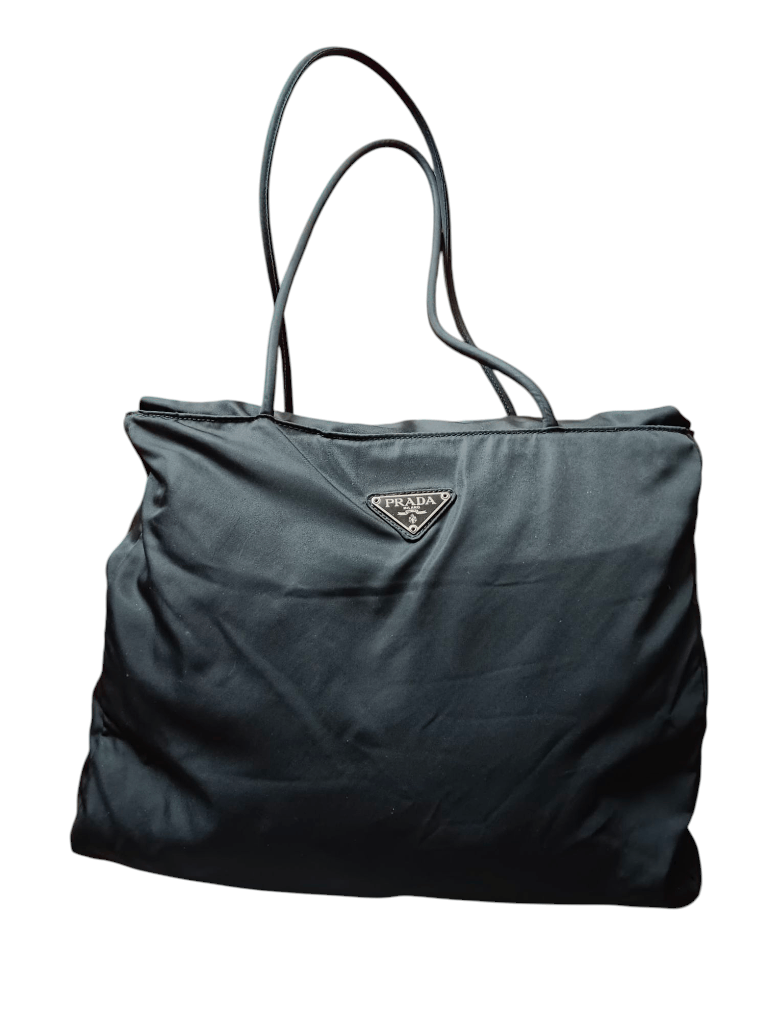 Prada Prada Vintage Nero Tessuto Zipped City Tote B4680 #29 Size ONE SIZE - 1 Thumbnail