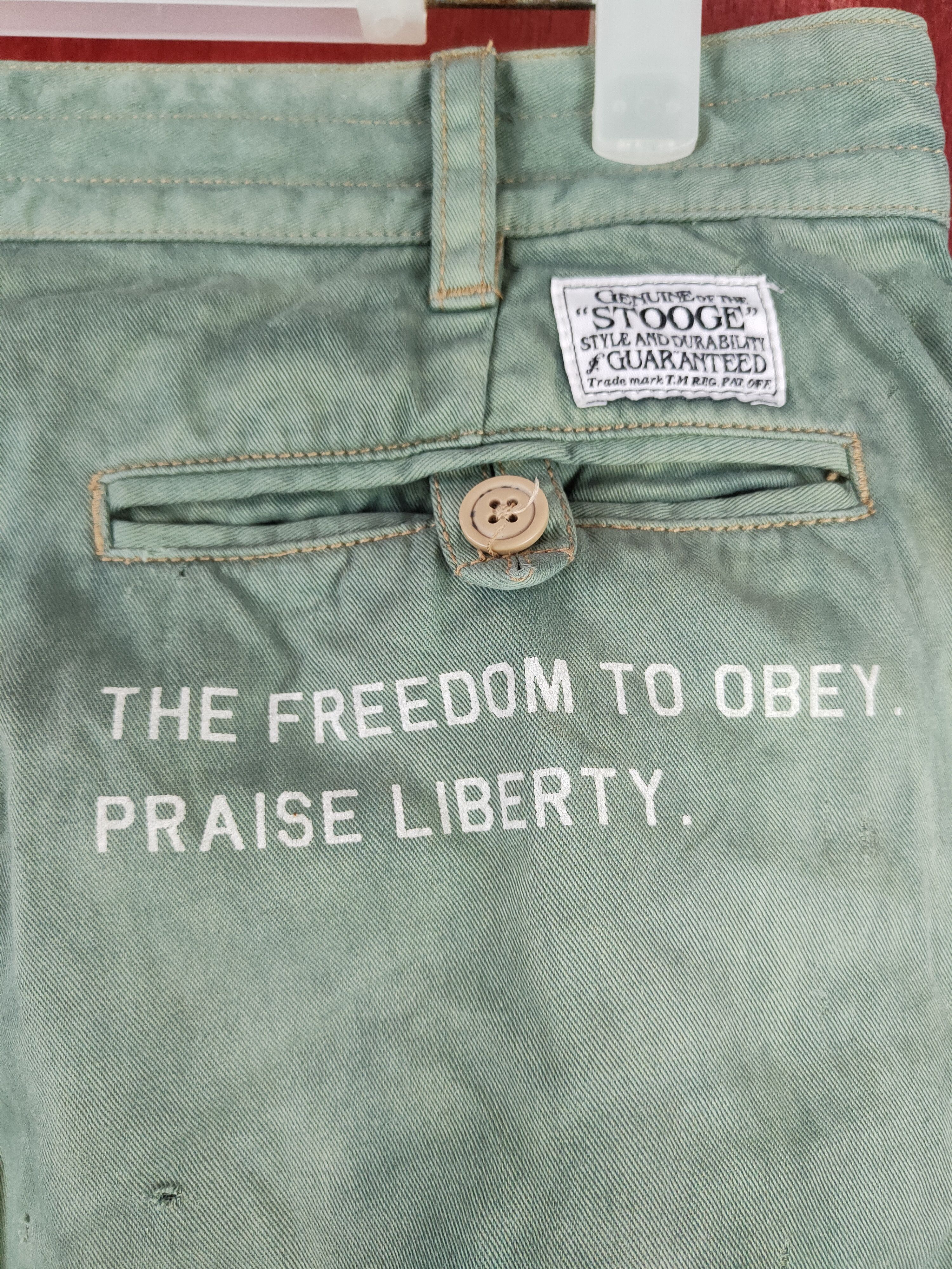 Japanese Brand Stooge&co Green Faded Multipocket Cargo Pants #S2014 Size US 30 / EU 46 - 11 Thumbnail