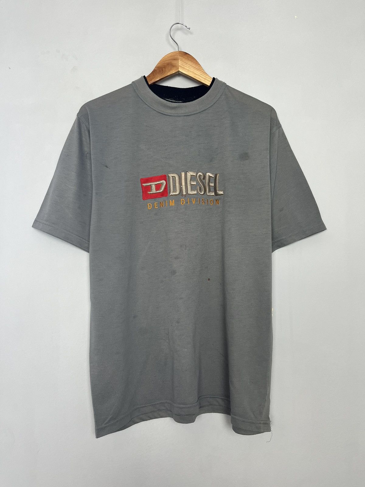 Diesel × Vintage Diesel Avant Garde Vintage Big Logo Y2K Tee Shirt Size US L / EU 52-54 / 3 - 1 Thumbnail