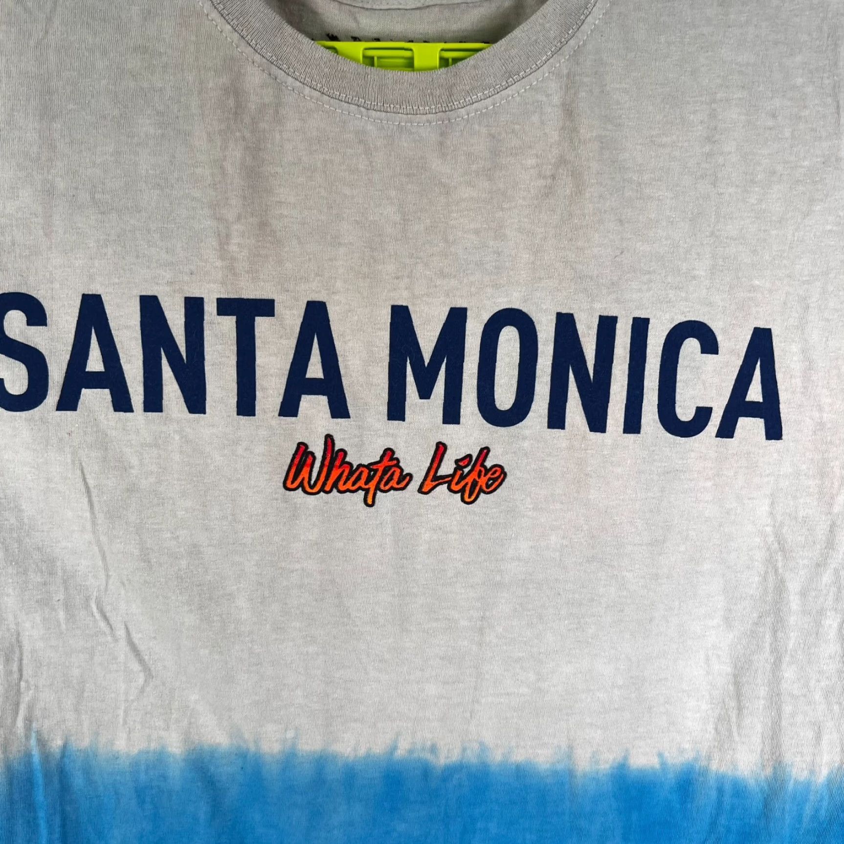 Vintage Whata Life Santa Monica Surf Team T Shirt Adult L Blue Tan Tie Dye Short Sleeve Mens Size US L / EU 52-54 / 3 - 2 Thumbnail