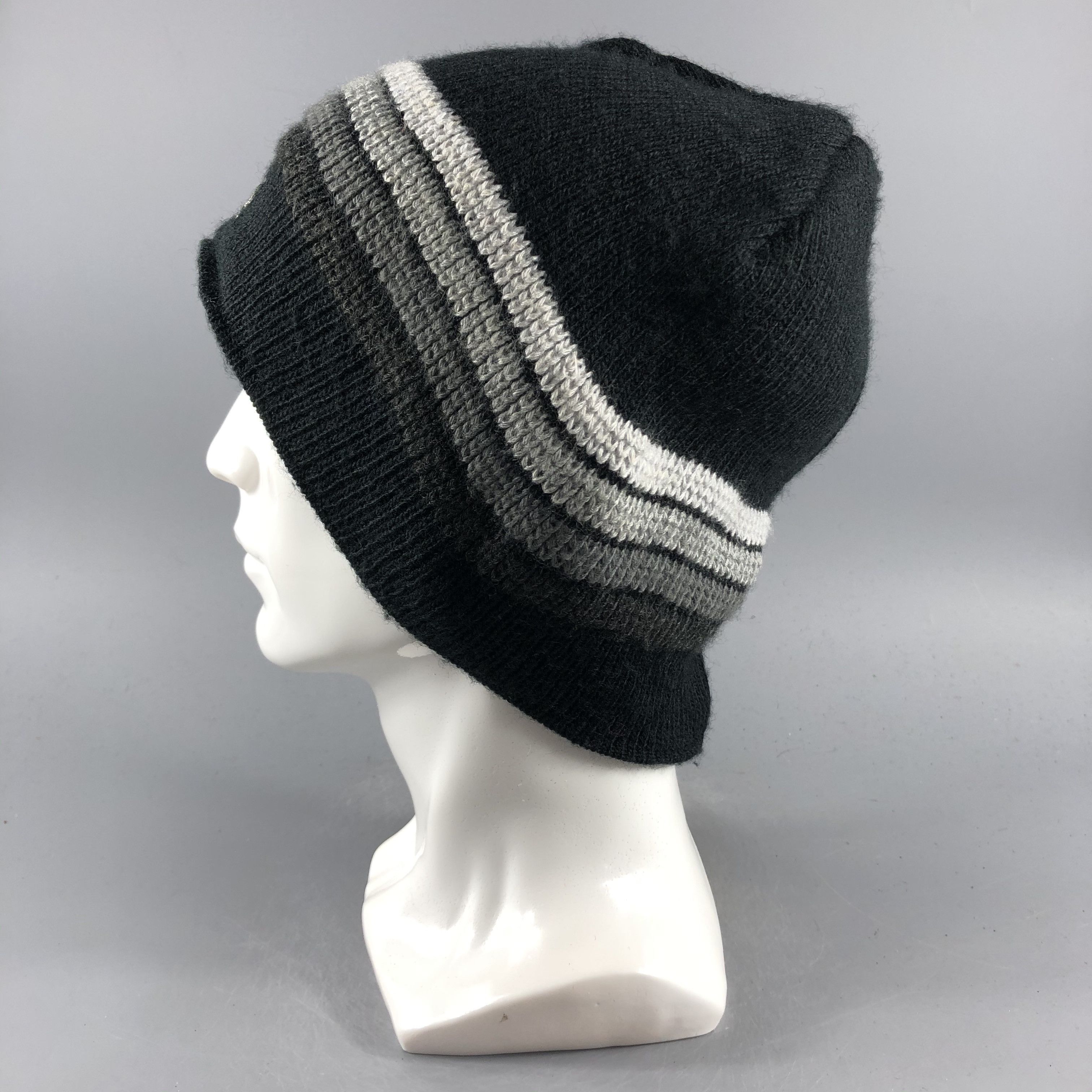 Japanese Brand × Vintage Naked Stripe Cuffless Beanie Snow Hat Snow Cap -D561 Size ONE SIZE - 1 Thumbnail