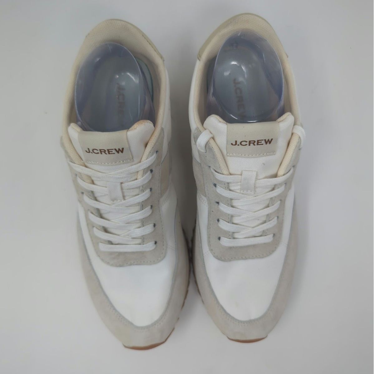 J.Crew J. Crew White Gray Nylon Striped City Metallic Silver Size 8 Size US 8 / IT 38 - 4 Thumbnail