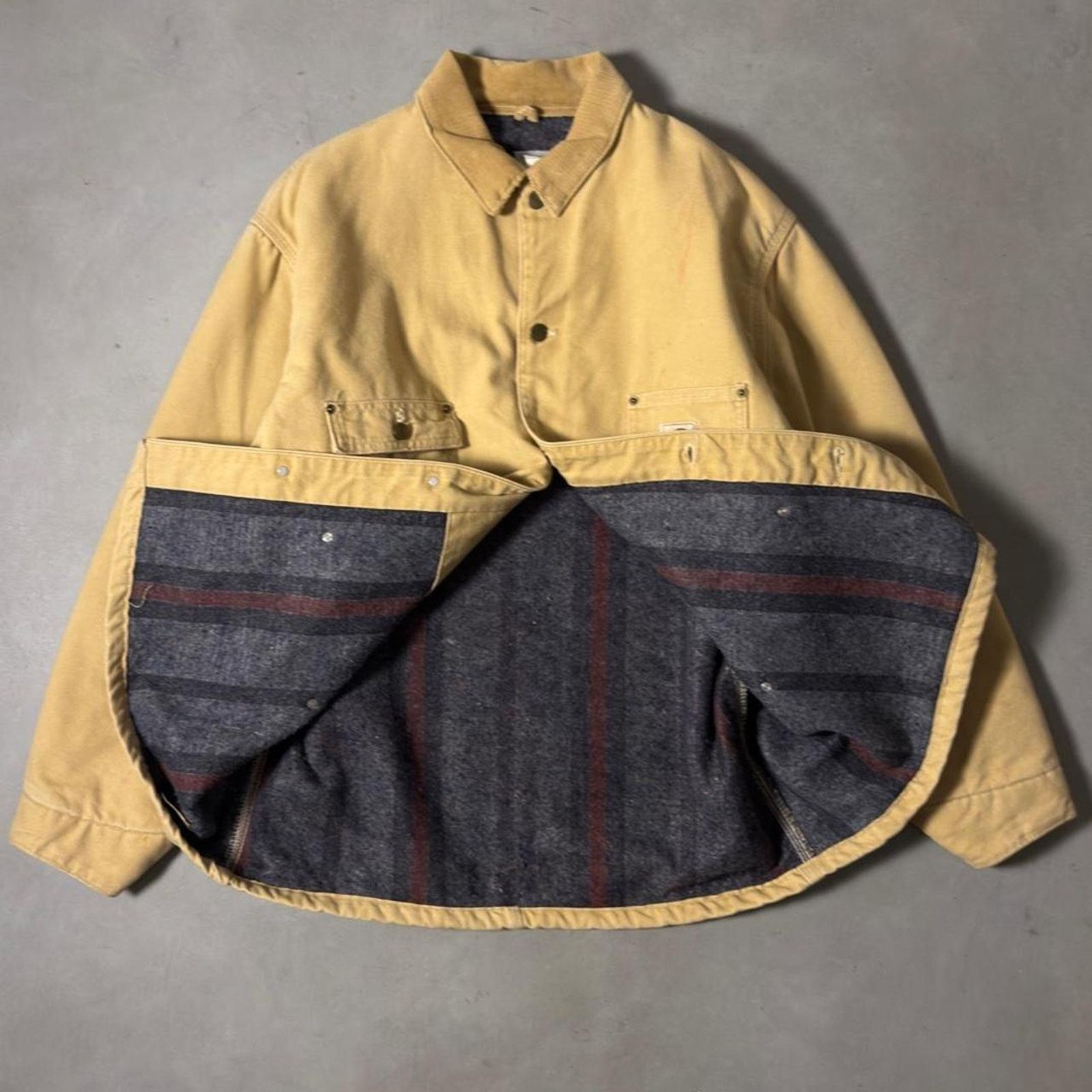 Carhartt Vintage Carhartt Chore Coat Jacket Faded Canvas Workwear Size US XL / EU 56 / 4 - 4 Thumbnail