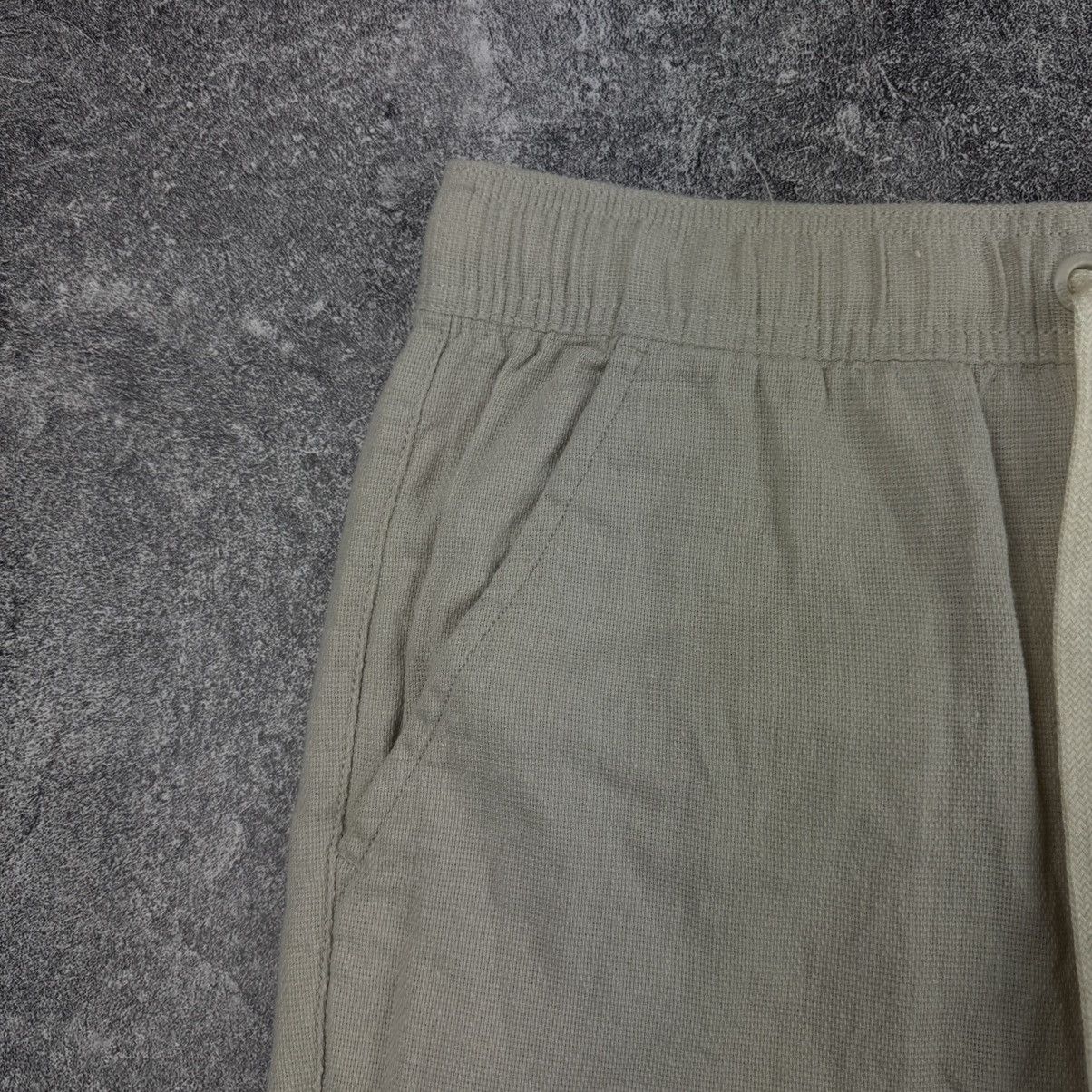 Folk Folk Beige Linen Drawstring Shorts / Aztec Hem Embroidery Size US 34 / EU 50 - 2 Thumbnail